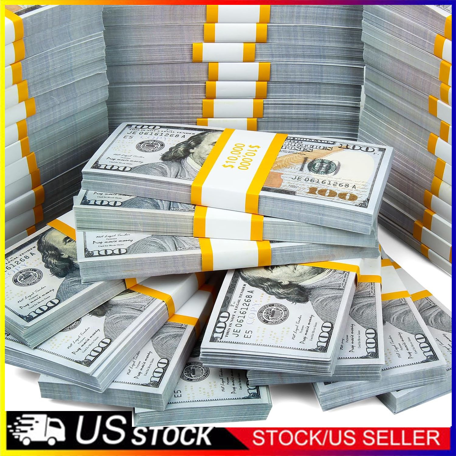 100Pc Prop Fake Looks Real Best Toys Money For Pretend Play Music Birthday Party