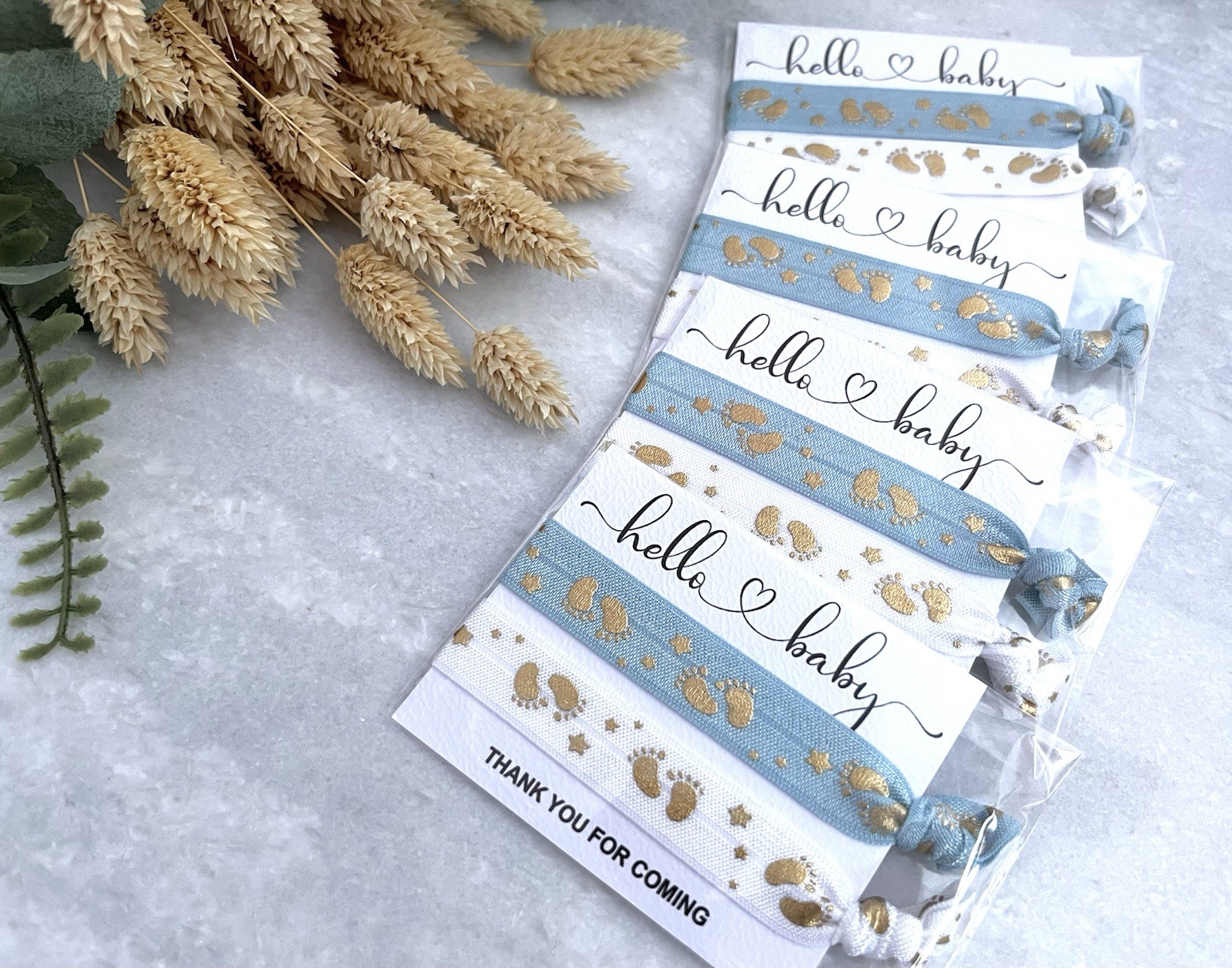 Baby Shower Gender Reveal Party Gift Hair Elastic Wrist Tie Party Favour