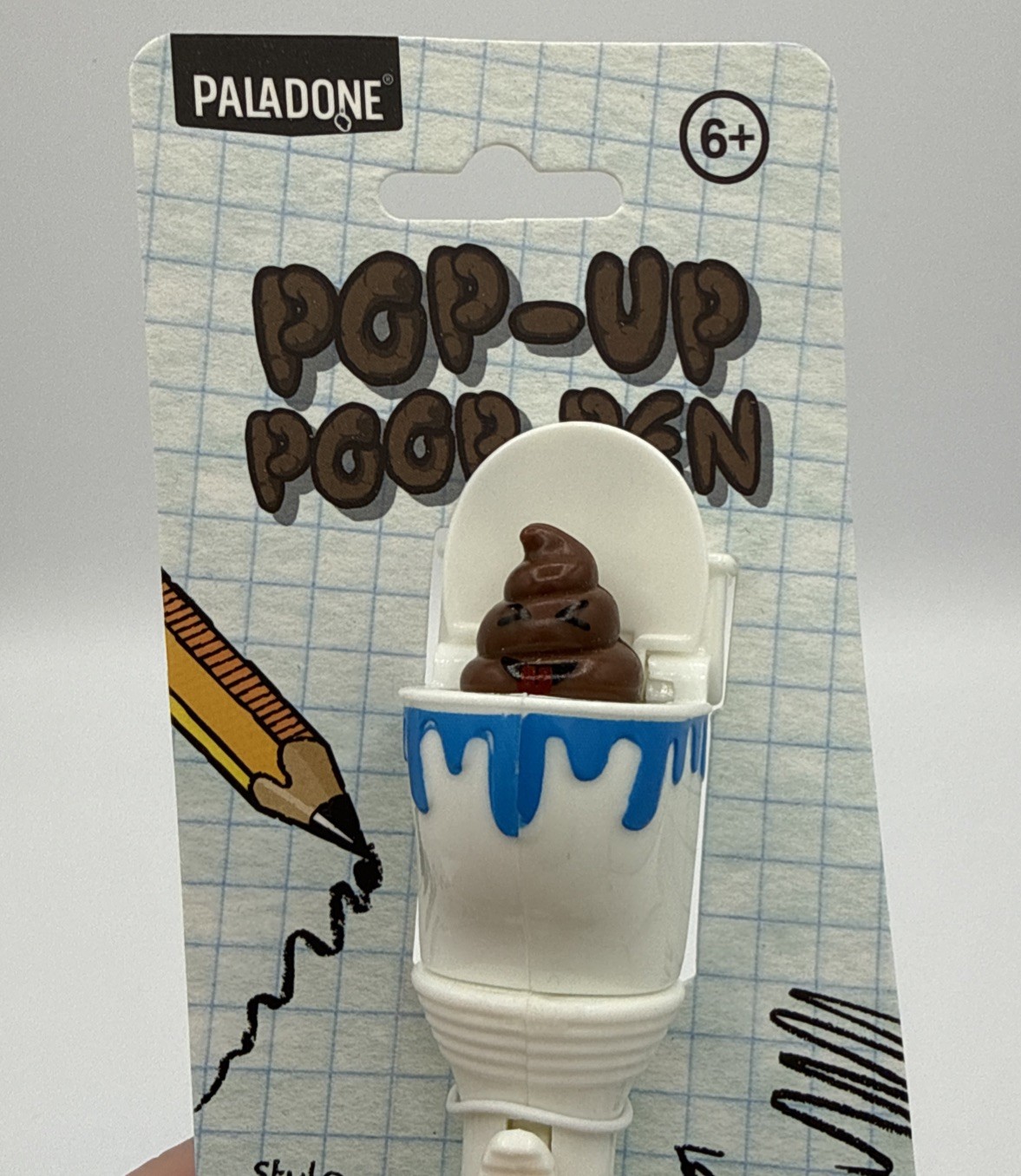 POOP Pop Up Pen – Toilet Seat Crap Emoji Office Joke Gift Funny Gag NEW