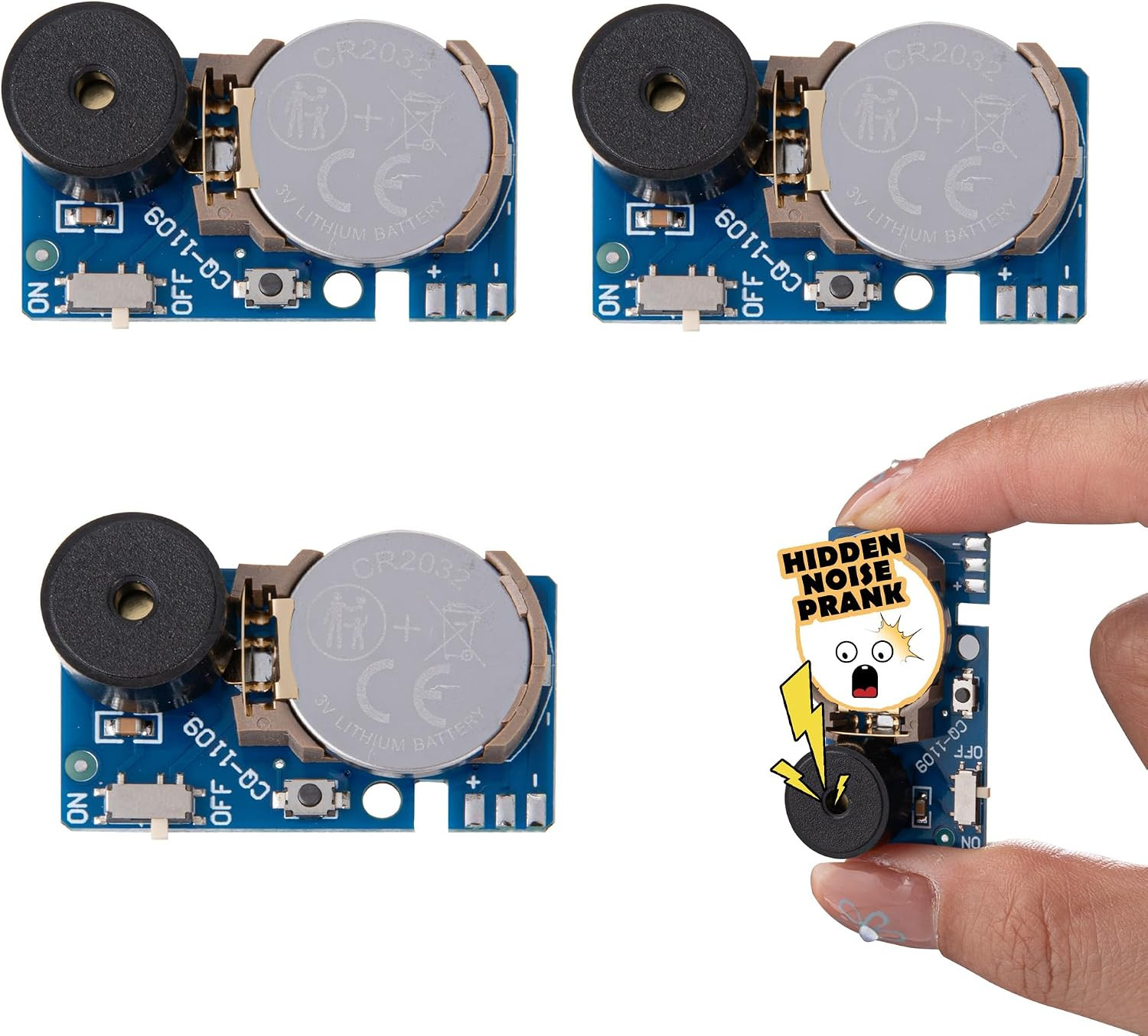 3 Pcs Mini Hidden Prank Noise Maker Cricket Sound Annoying Beeping Gag Device Bl
