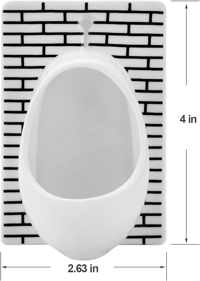 White Elephant Gifts for Adults: Urinal Shot Glasses Set of 2 Odd Funny Gag Gift