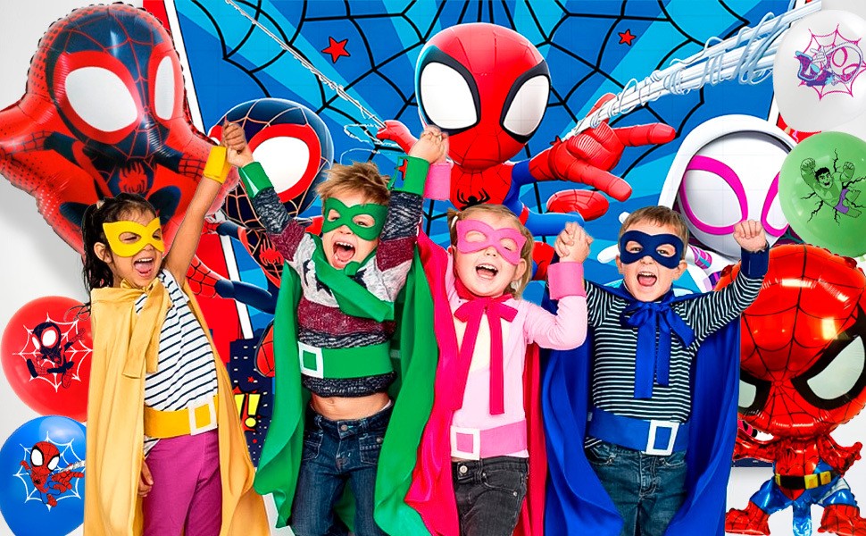 Marvel Spiderman and His Amazing Friends Birthday Party Decoration Boys Balloons