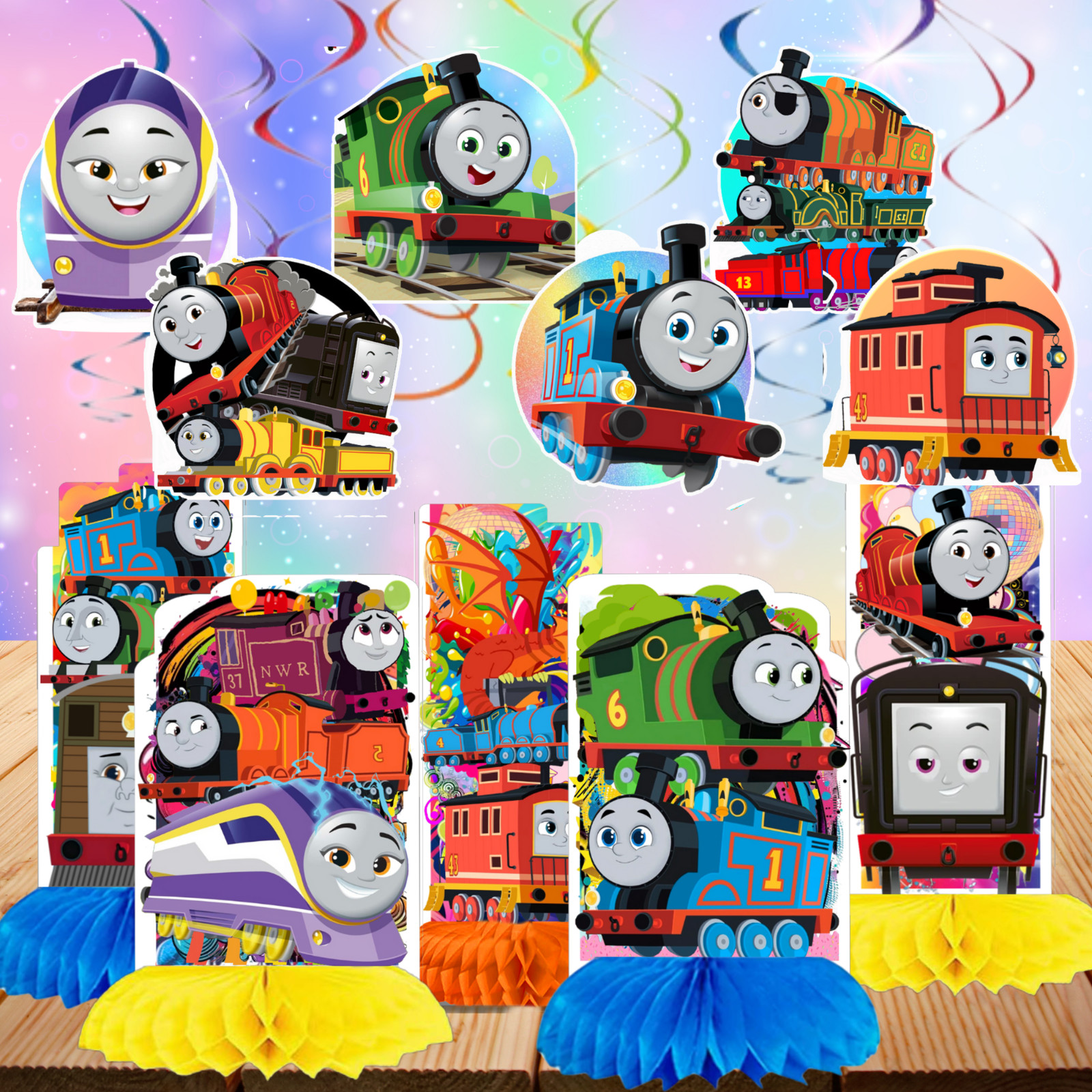 THOMAS TRAIN birthday party supplies favor centerpiece decoration event balloon