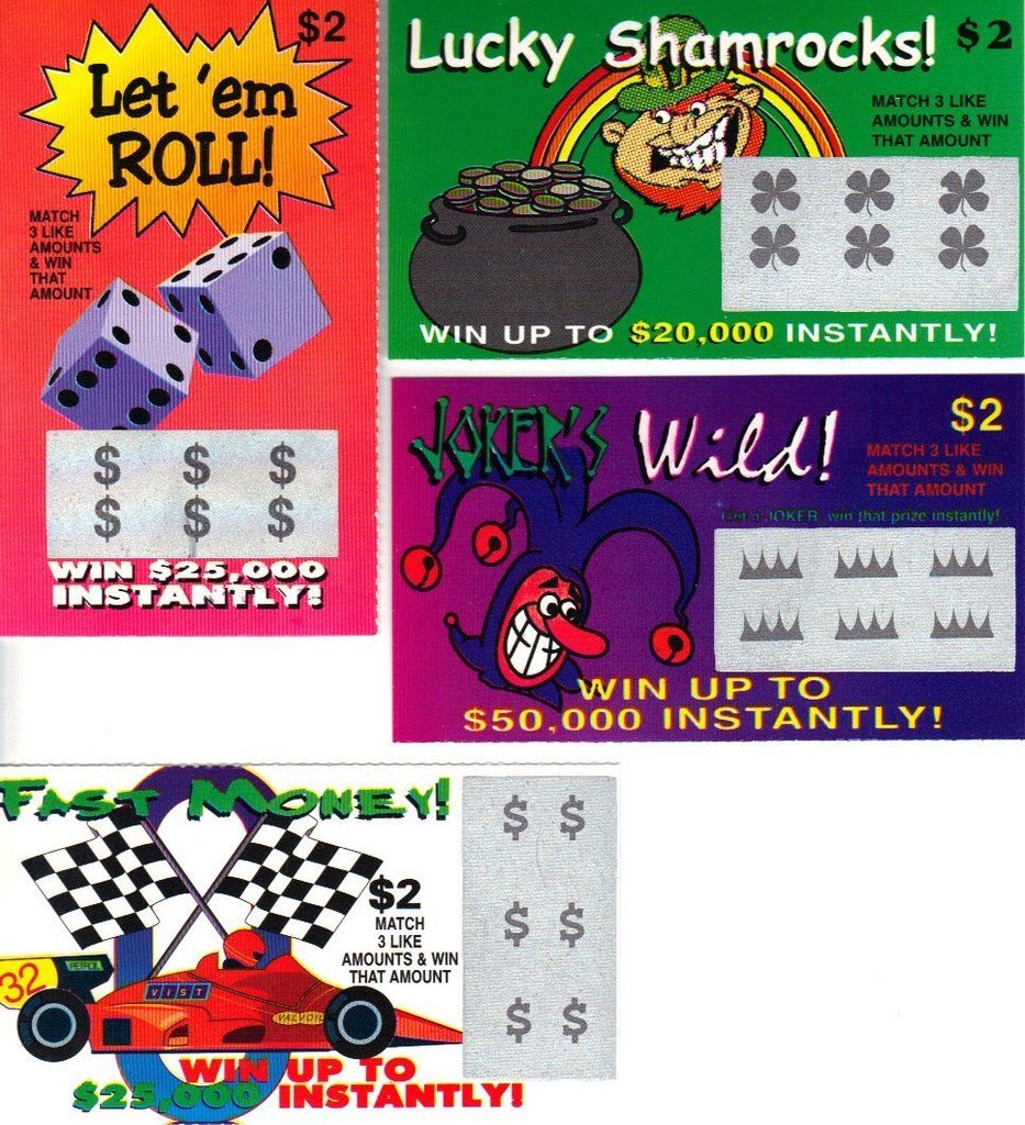 4 Fake Lottery Tickets Fake Phony Scratch Off Winning Lotto Ticket Fun Gag Joke