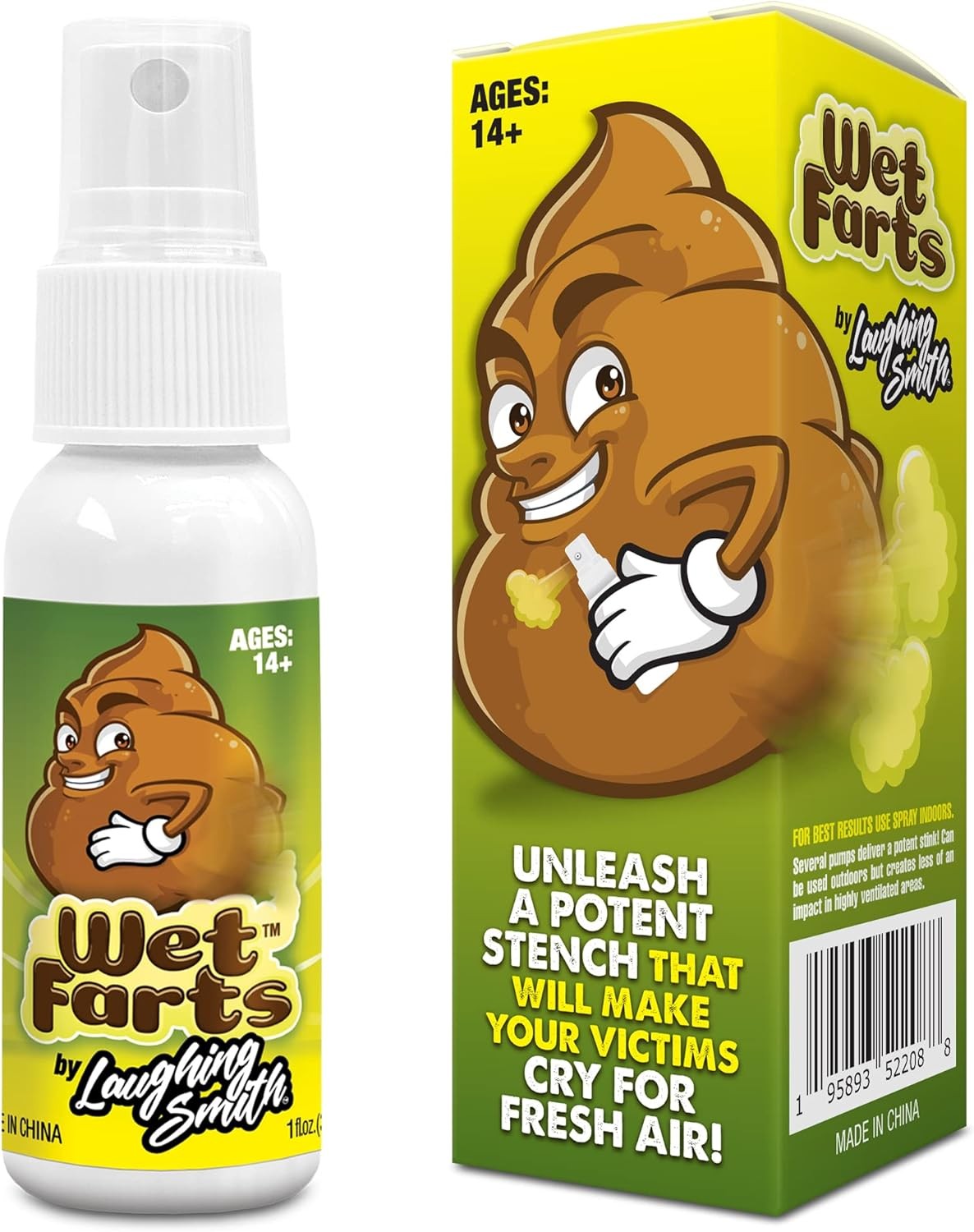 Laughing Smith – Wet Farts – Potent Stink Spray – Extra Strong Stink – Hilarious