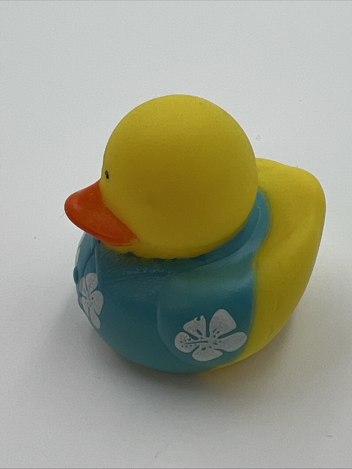 RUBBER DUCKY Blue Flower Hawaiian Shirt Collectible 2″ NEW Jeep Ducking & Cruise