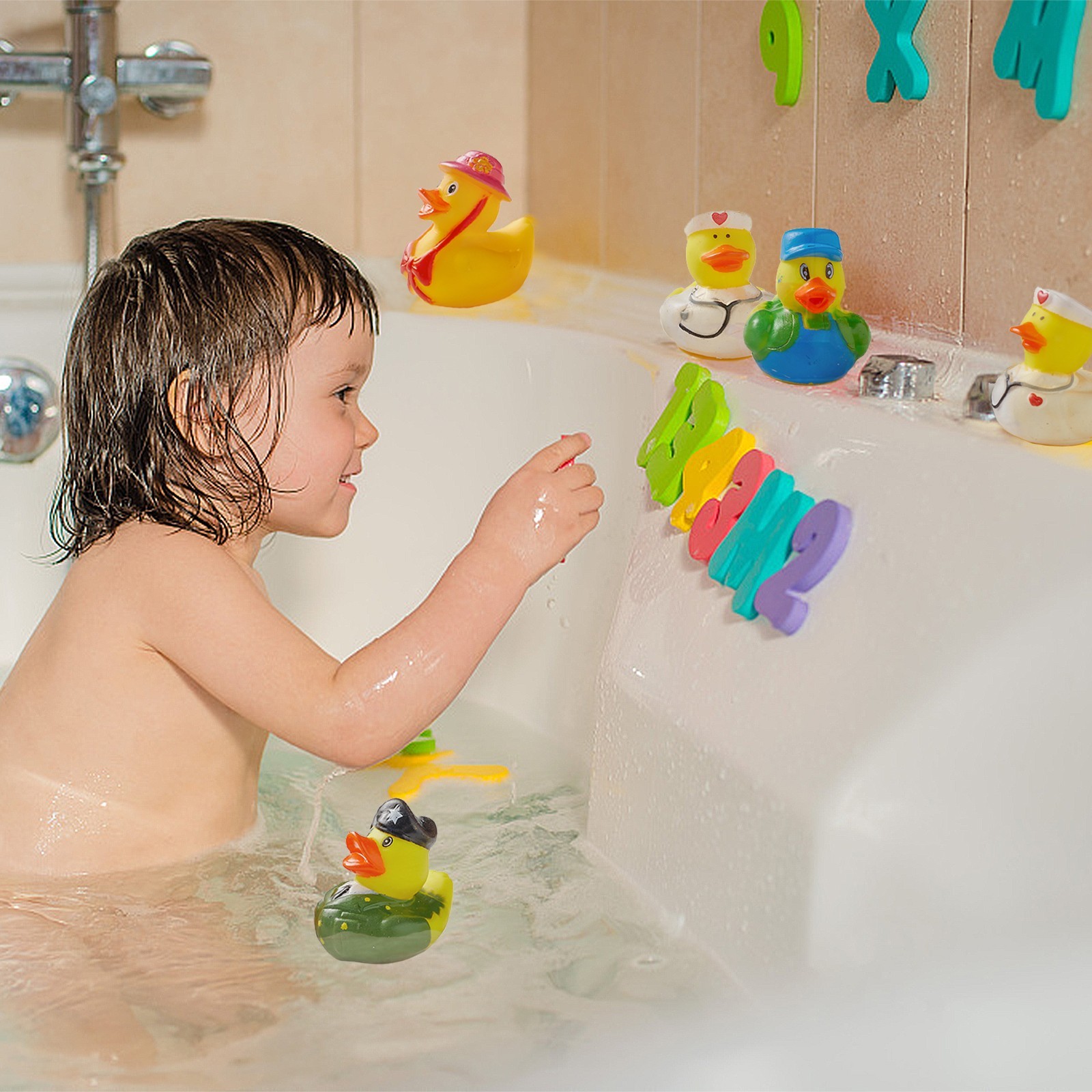 Rubber Ducks in Bulk,Assortment Duckies for Jeep Ducking Floater Duck Bath Toys