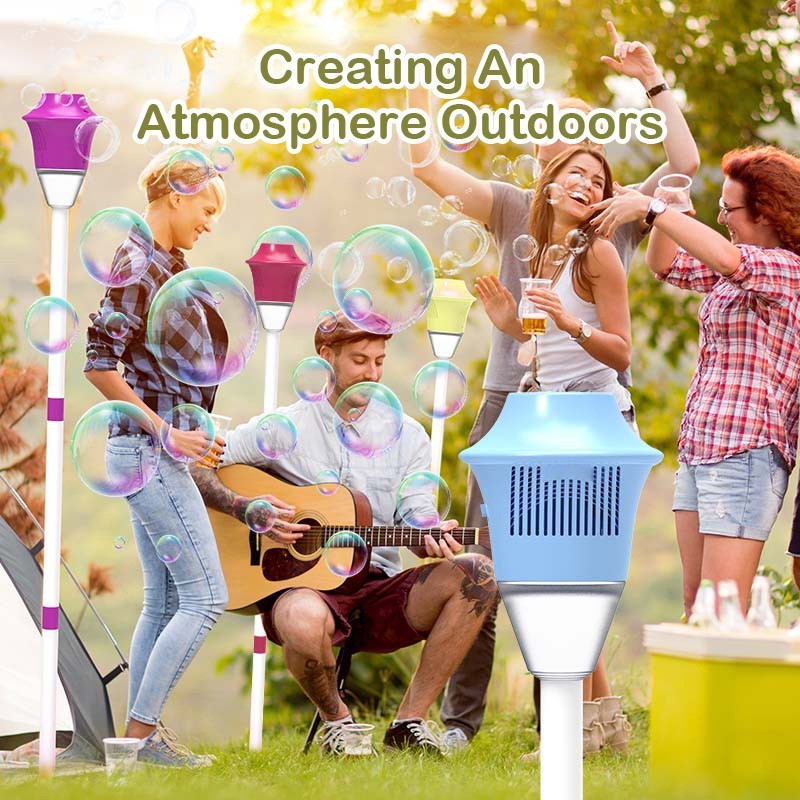 1pc Automatic Street Light Bubble Machine with LED Light for Party & Wedding