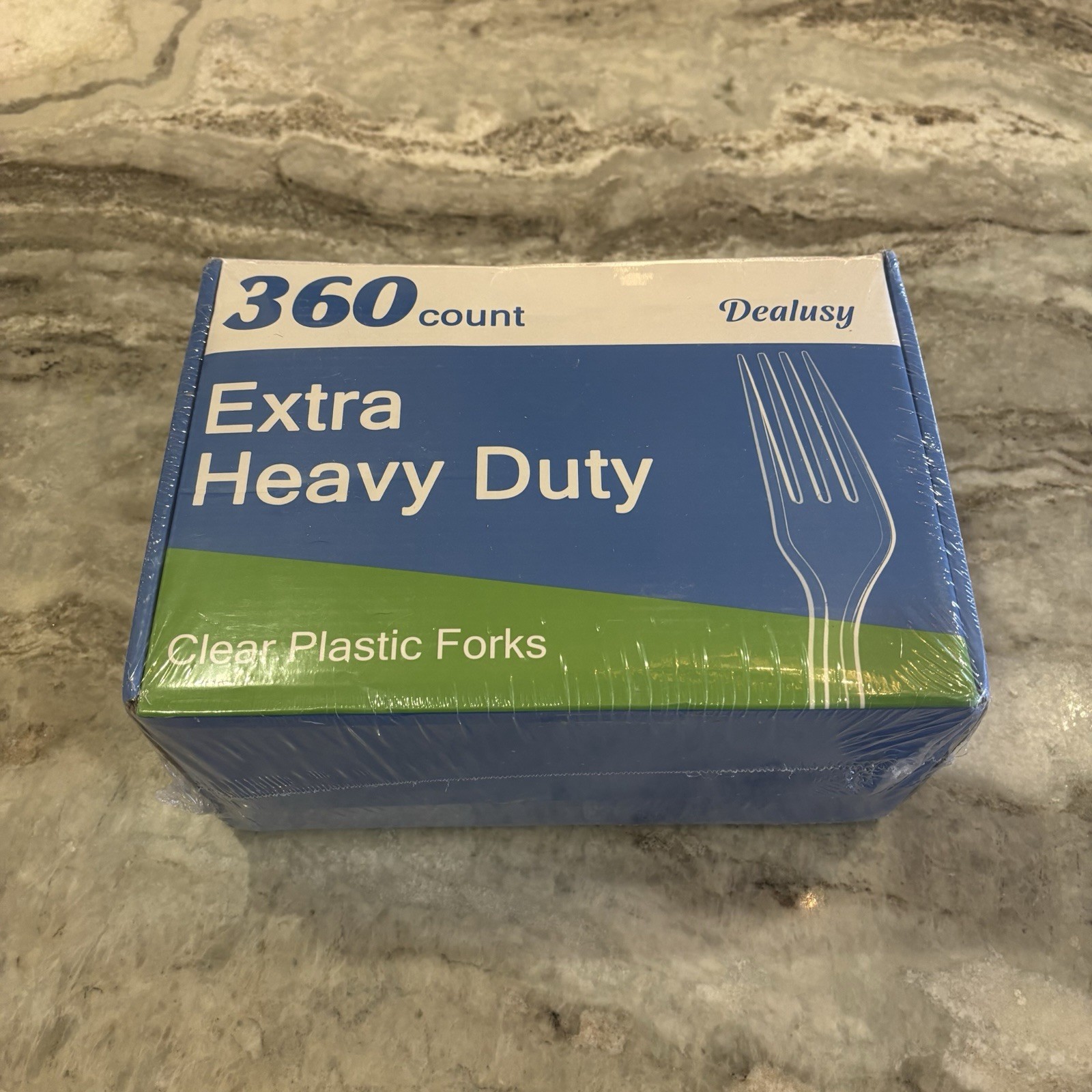 360 Count Extra Heavy Duty Clear Plastic Forks Disposable, BPA-Free