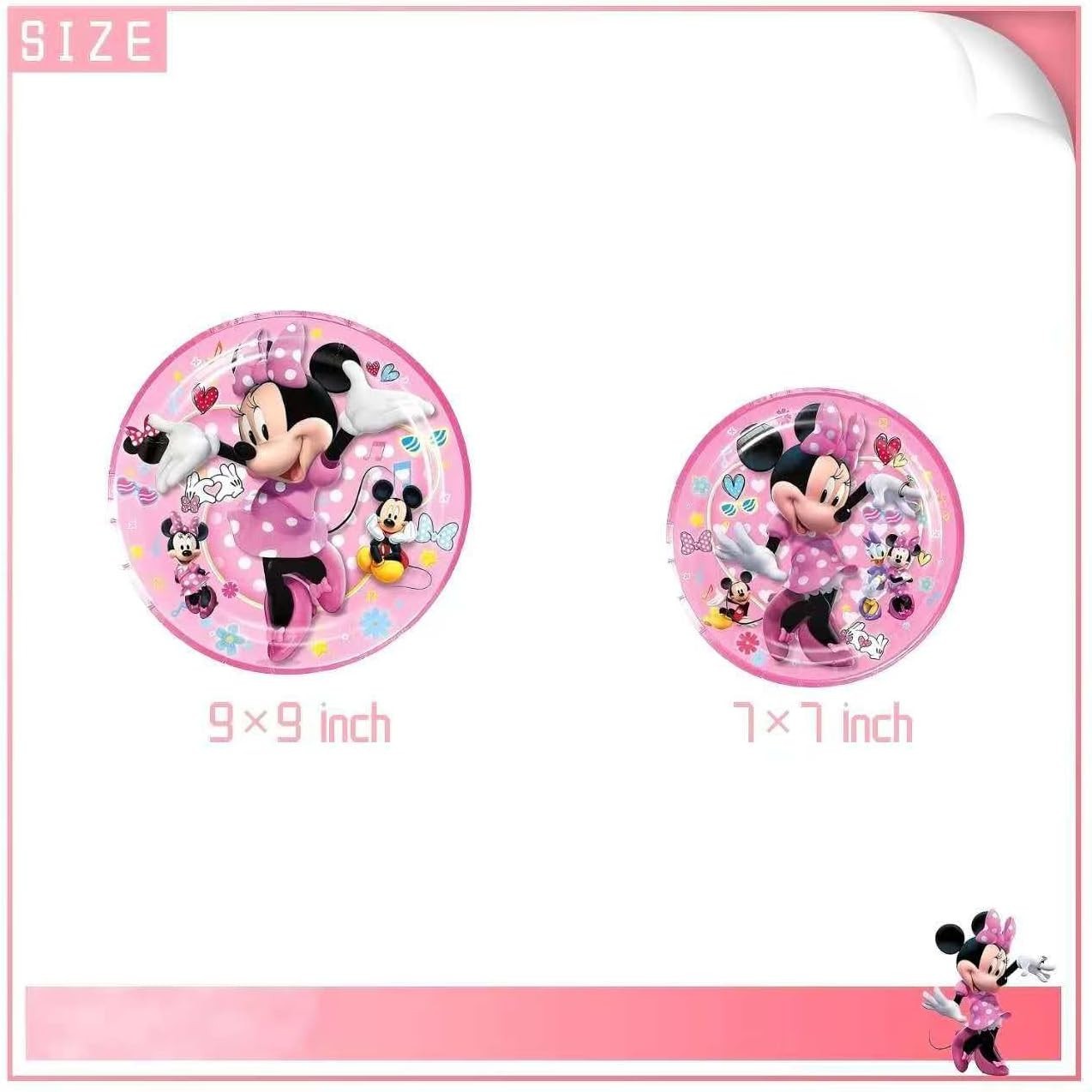 82 pcs, Minnie Mouse birthday party supplies, birthday decorations 10 guests.