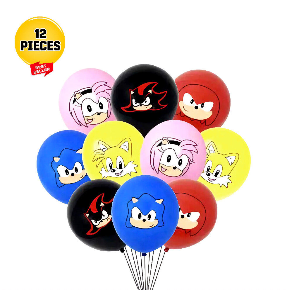 39pcs Sonic The Hedgehog Balloons Sonic Birthday Party Decoration Sonic Party