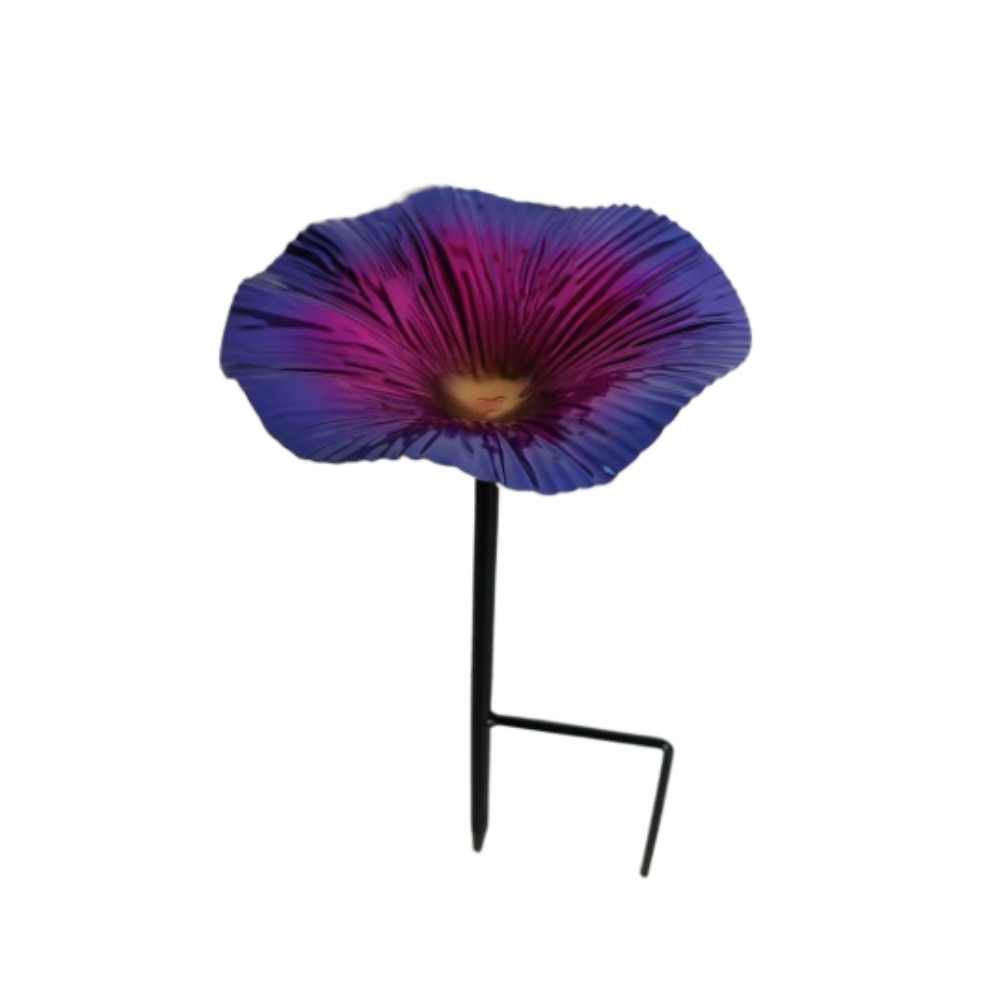 Garden Bird High Quality Feeder and Bath Flower Sturdy Iron Construction 25x14cm
