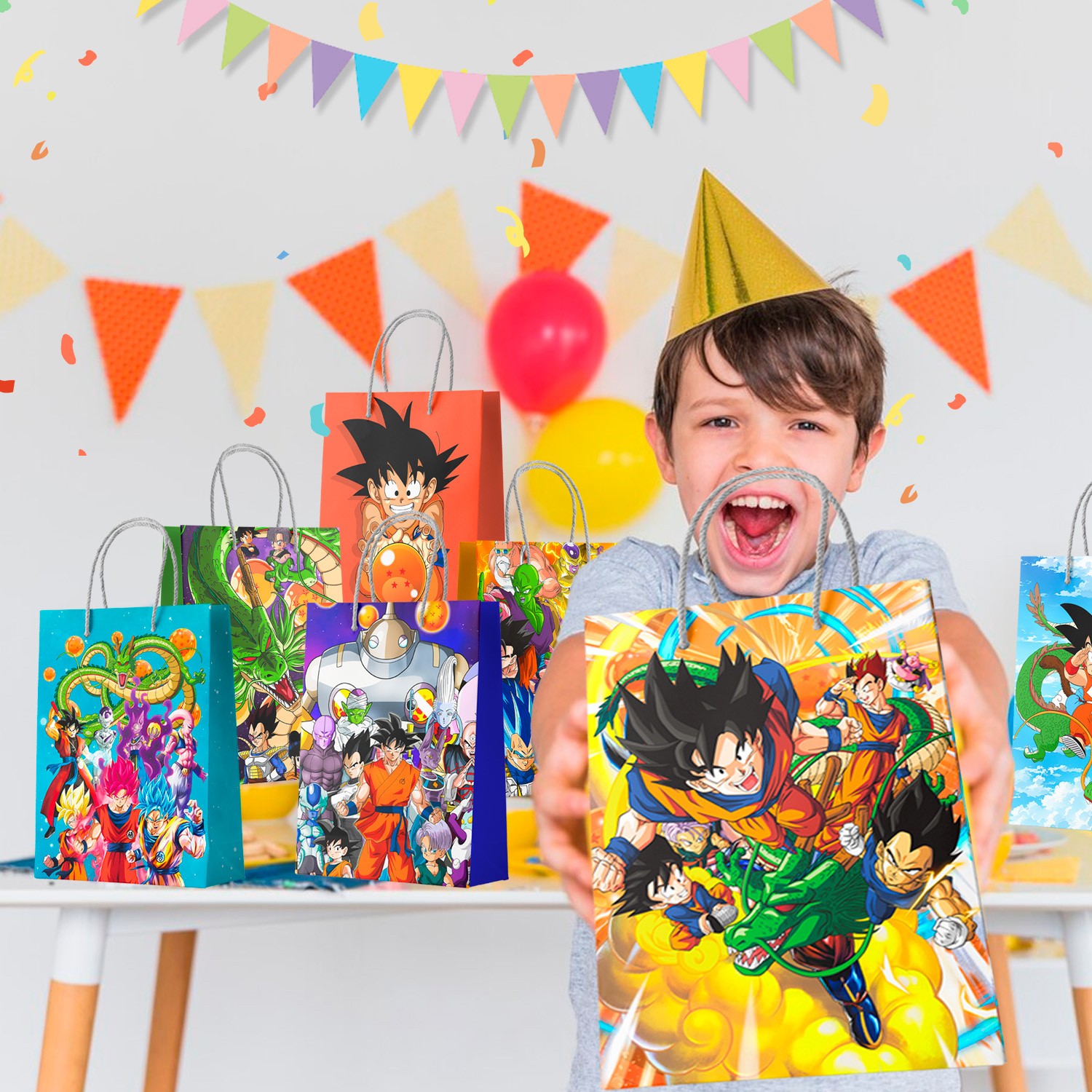24 Dragon Ball Z Party Bag,Dragon Ball Z Birthday Gift Pack Candy Bag Loot Bags