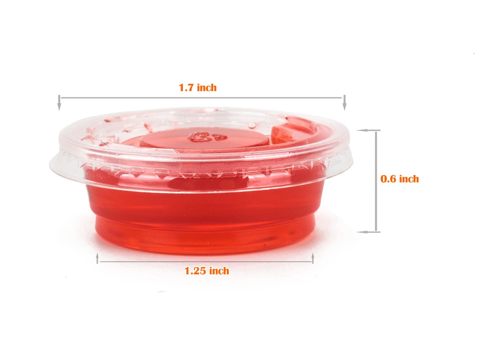0.5 oz Clear PP Portion Cups with Lids, Disposable Plastic Condiment Cups, BP…