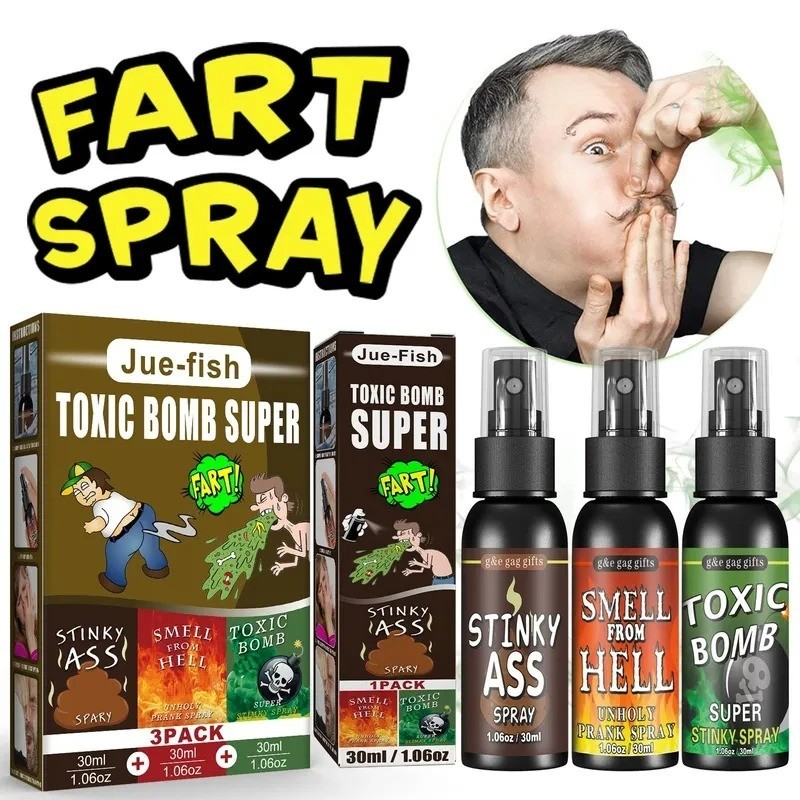 30ML Novelty Liquid Fart Gag Prank Joke Spray Can Stink Bomb Smelly Stinky