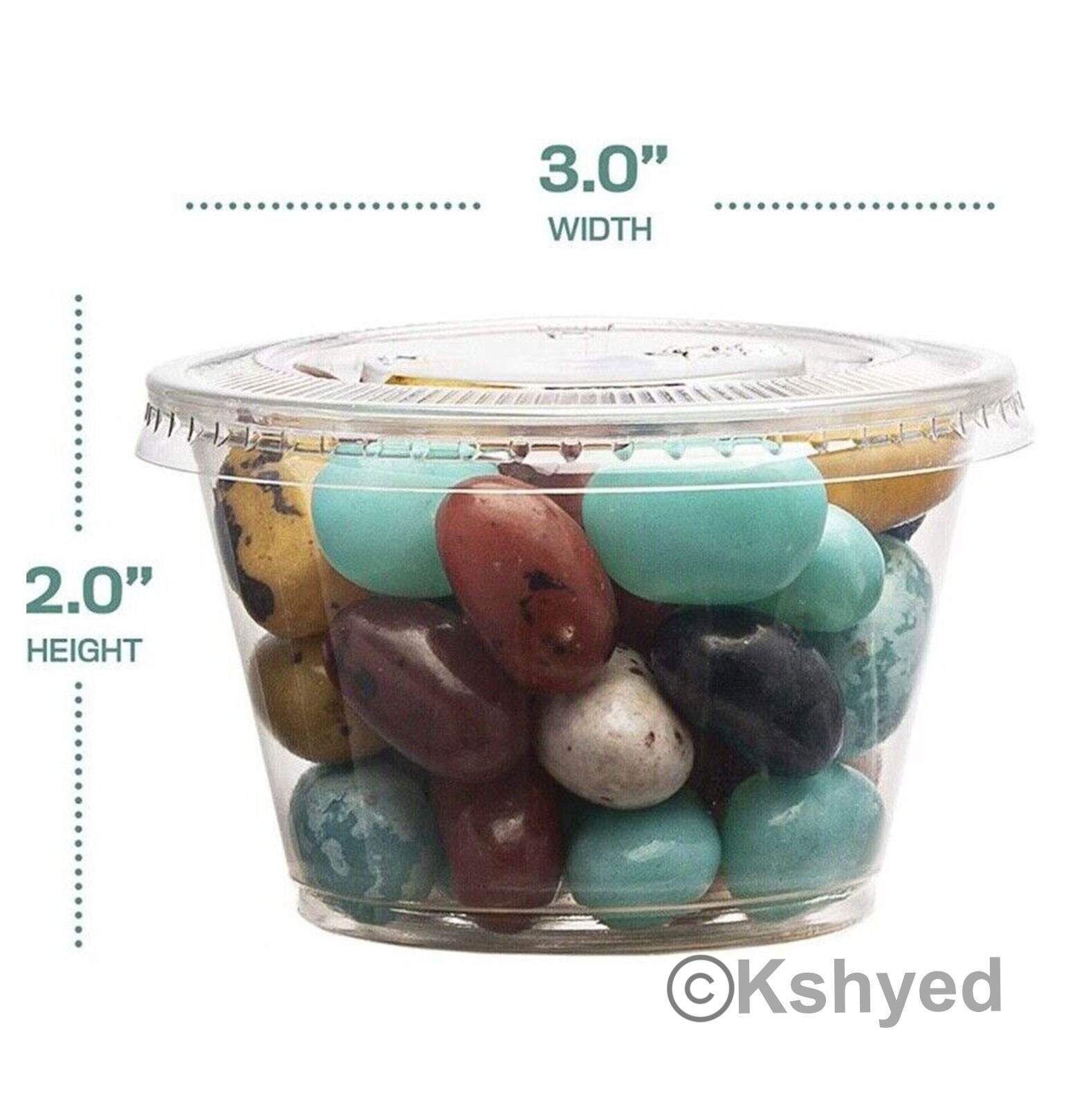 16 PCS Clear Shot Plastic Disposable Portion Cups With Lids In Bag 4 Oz – New