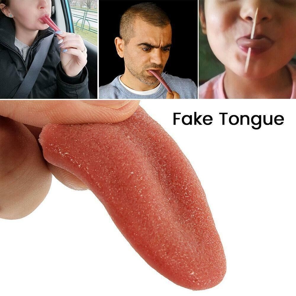 8× Halloween Harmless Realistic Fake Tongue Magic Trick Joke Prank Scary Toy USA