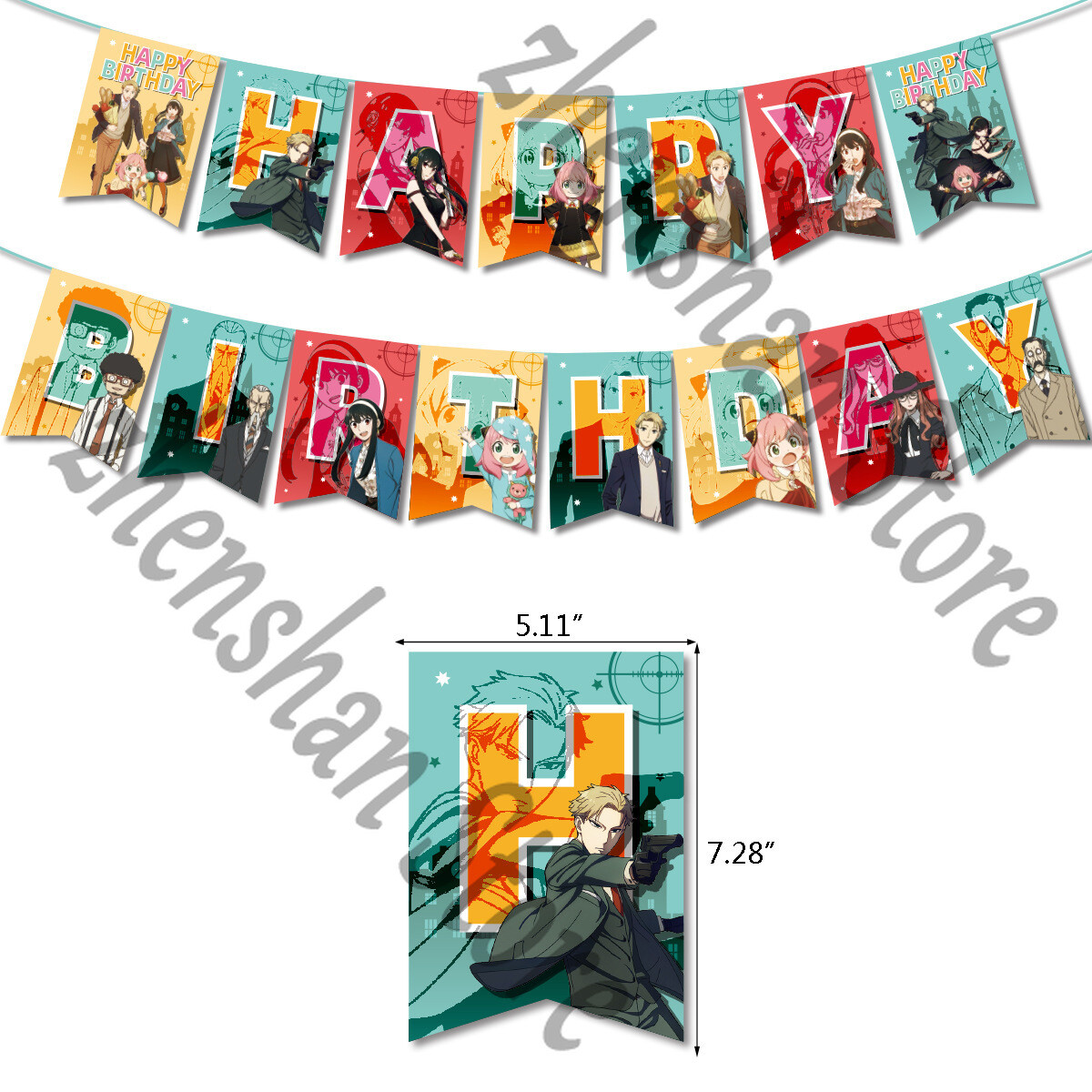 SPY×FAMILY Supplies Birthday Party Set Balloons Cake Toppers Banner Decor Gift A