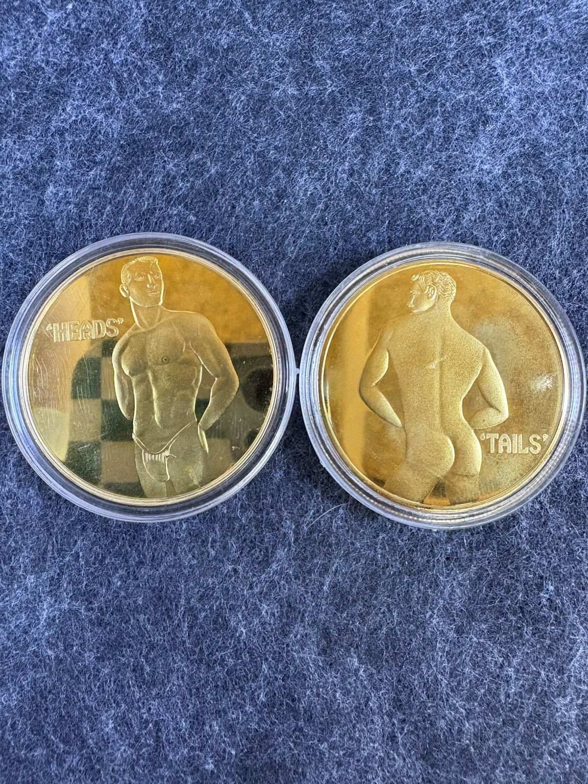 Funny Heads or Tails Novelty Coin Adult Humor Gag Gift Collectible Party
