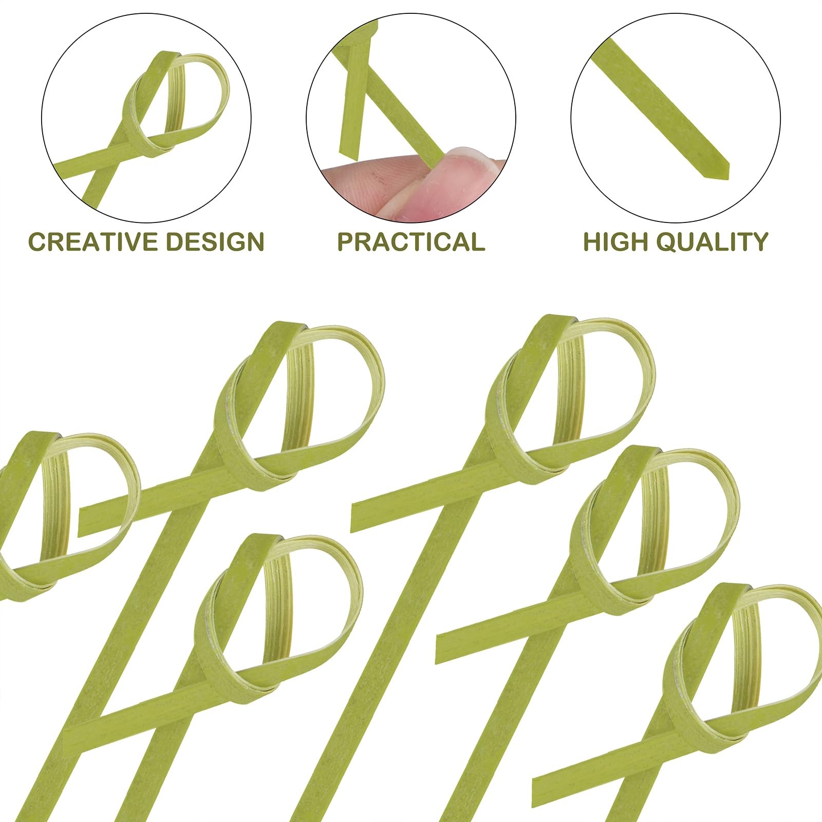 JtmyAota 100 Pack Bamboo Skewers for Appetizers, 4.7 Inch Natural Bamboo Cock…