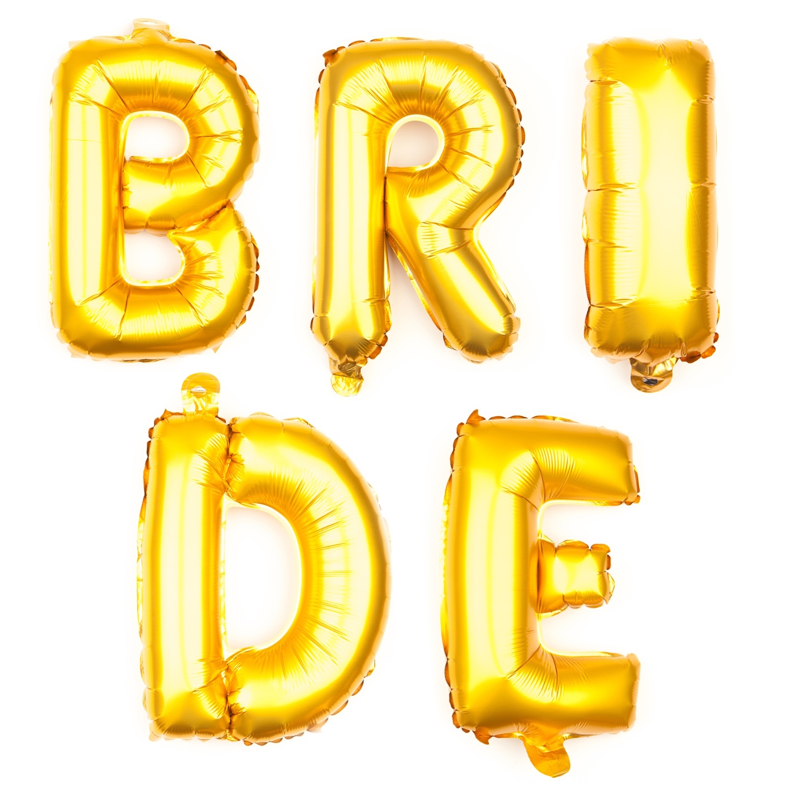 BRIDE Letter Balloons 13 inch Gold Letters