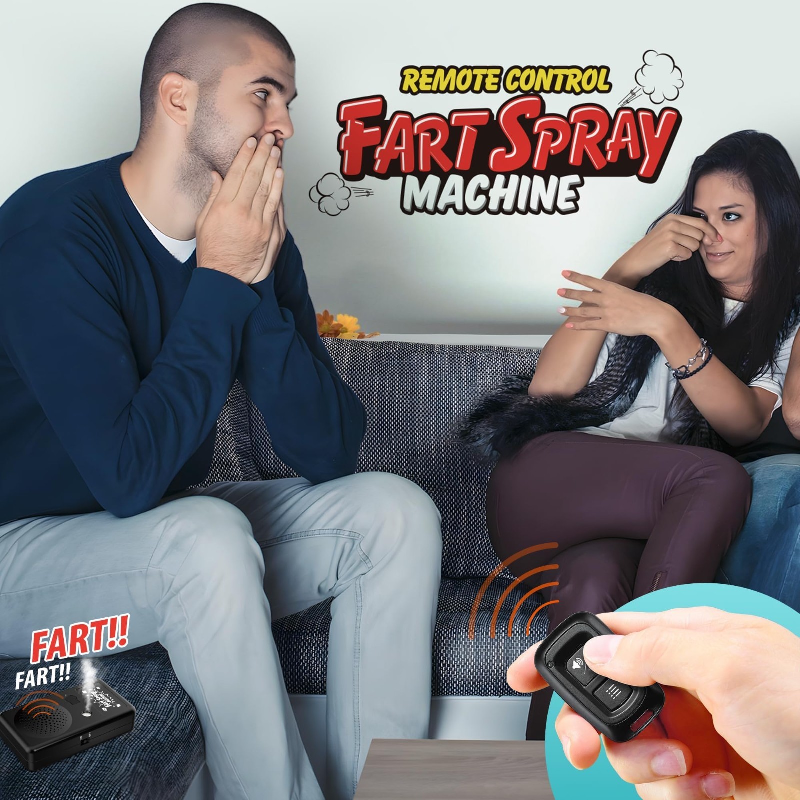 Remote Control Fart Machine – 20 Realistic Sounds, Funny Gag Gift for Parties, O