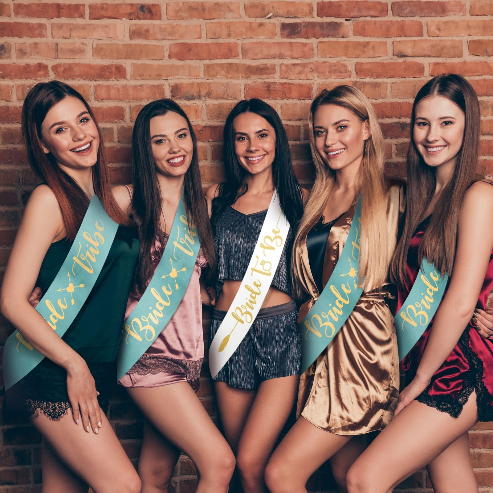 Bride Tribe Bridesmaids Sashes 8 Pack Satin Bachelorette Sashes for Bridal Sh…