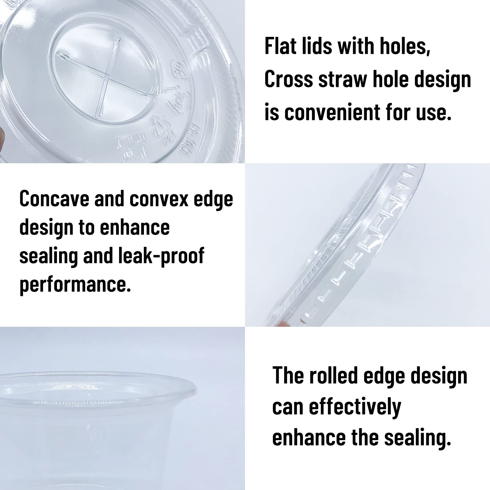 50 Pack 8 OZ Disposable Plastic Cups with Lids,Clear Dessert Cups Plastic Con…