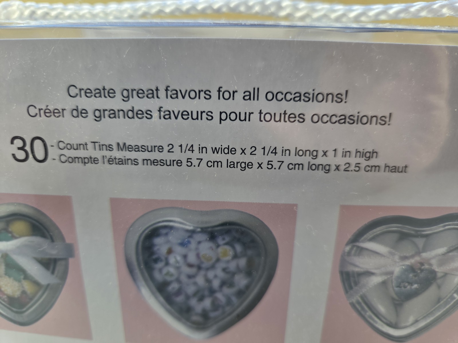 30 Count Tin Kit Heart-Shaped Favor Box