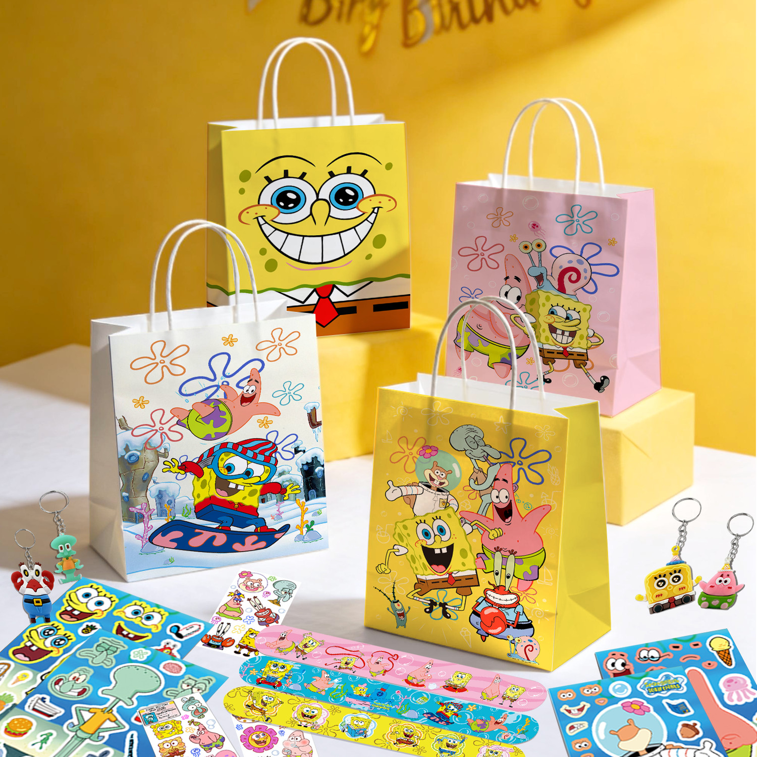 SpongeBob Party Favor SpongeBob Party Supplies Goodie Bags Pens Notebooks Slap