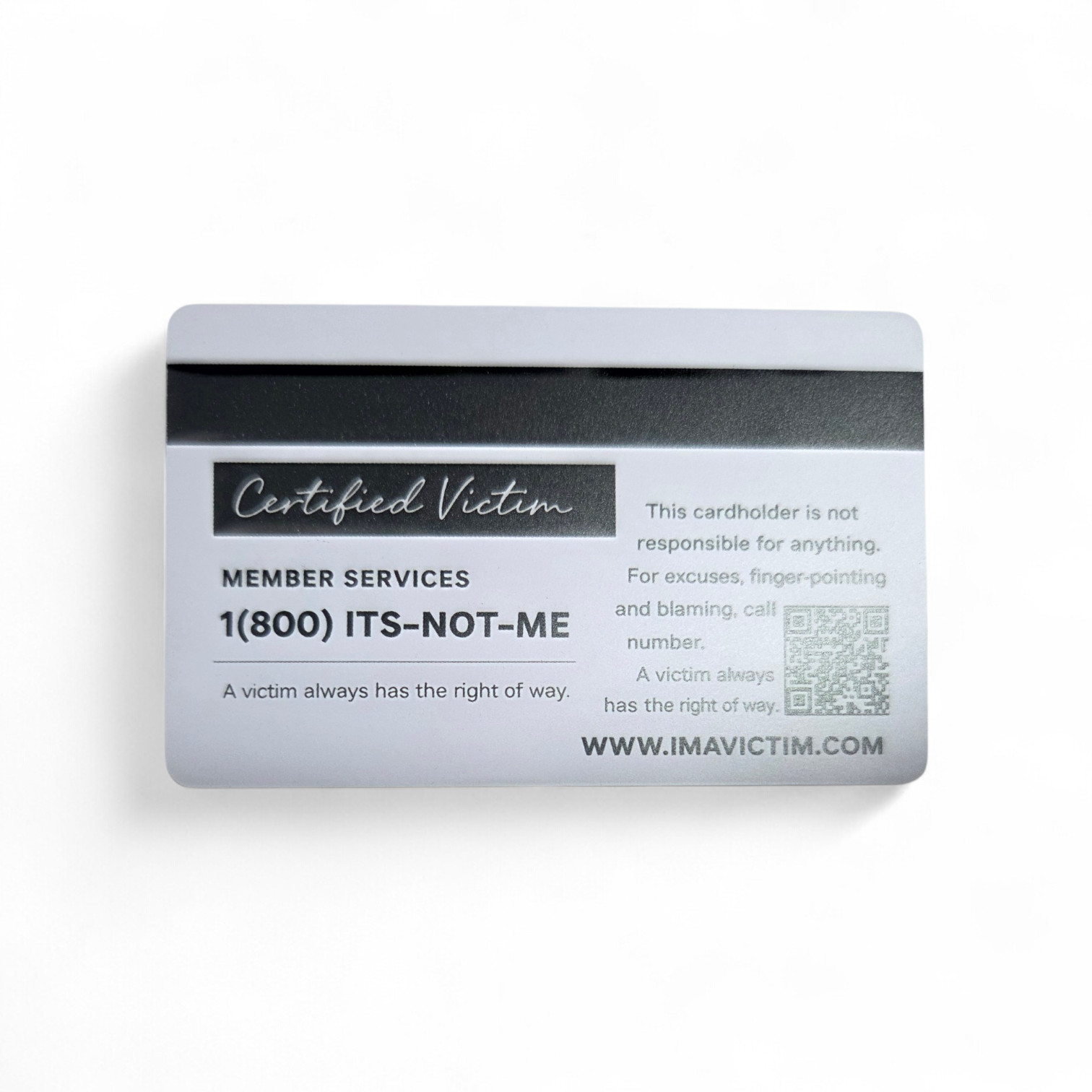 Victim Card – Plastic Gag Gift Novelty Joke Prank Funny Card