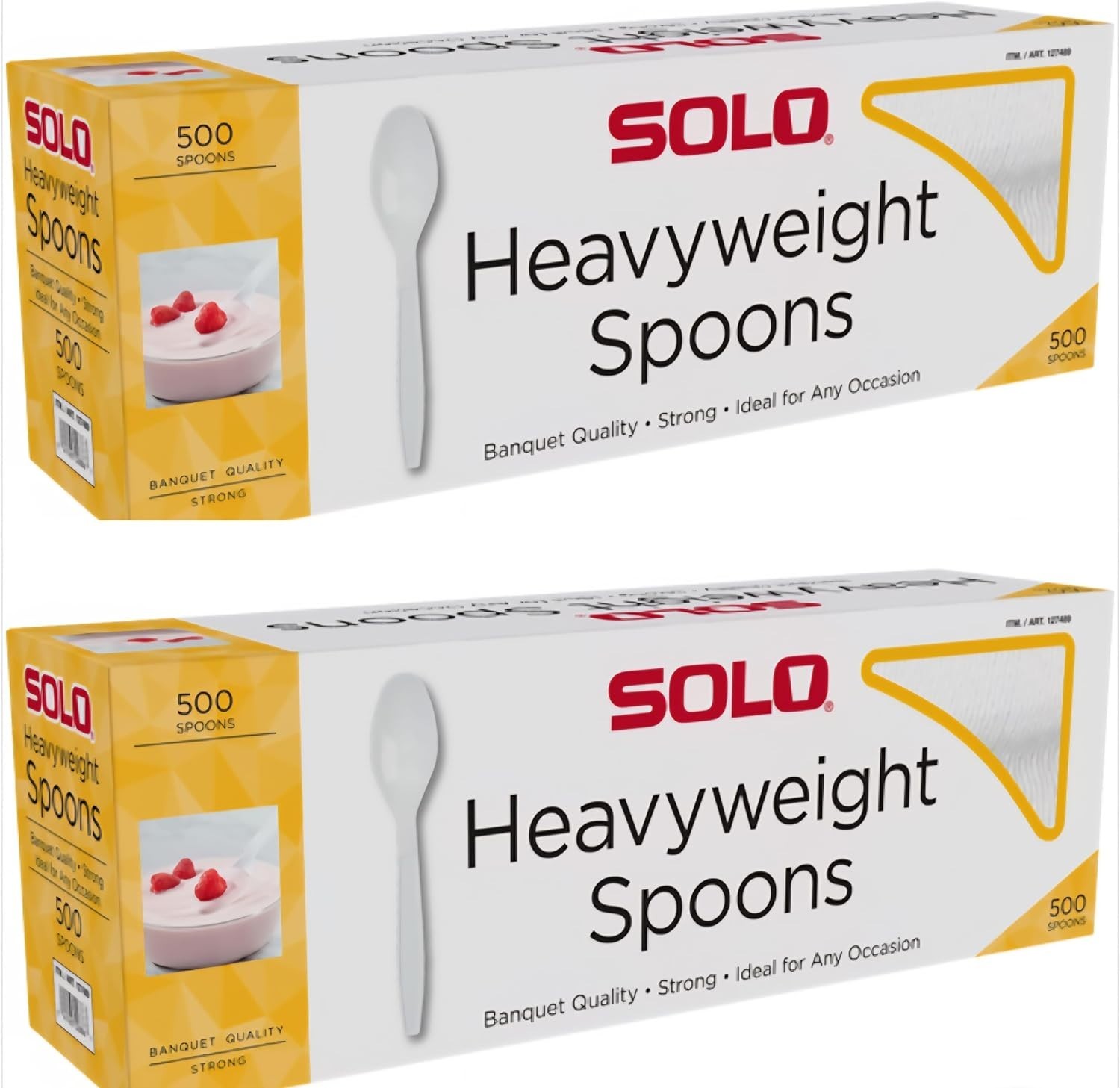 Solo White Heavyweight Spoons, 500 Count (2 Pack)