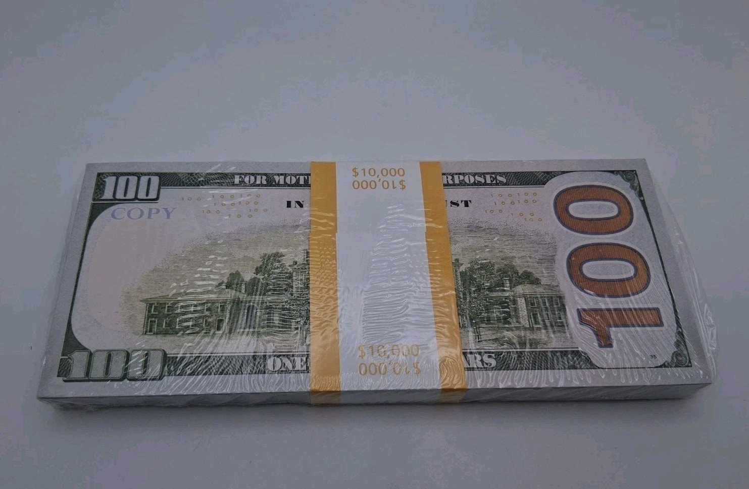 $100 Dollar Bills Prop Motion Picture Money $10,000 Dollars Total FAKE USA SHIP