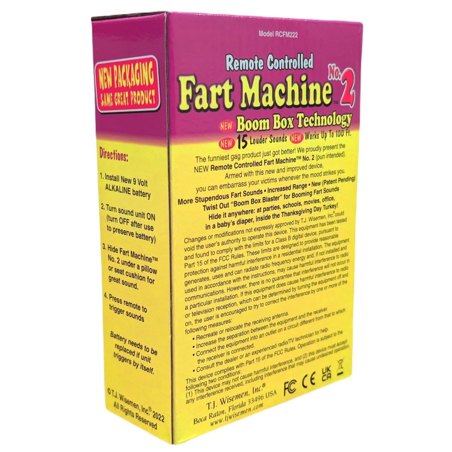 , Inc. Remote Controlled Fart Machine #2 with Boom Box Technology – 15 Realis…