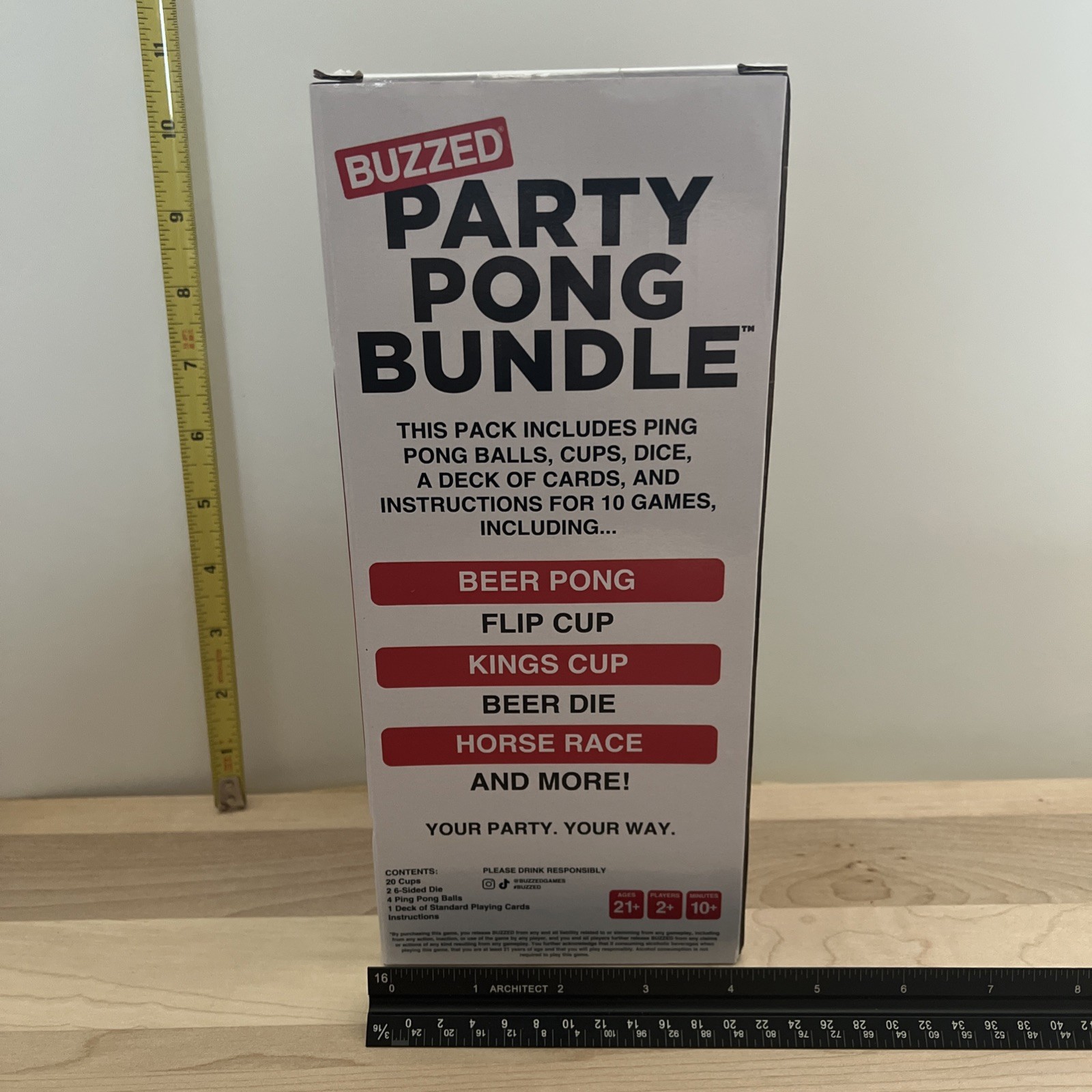 WHAT DO YOU MEME? Buzzed Party Pong Bundle – Outdoor and Indoor Drinking Game