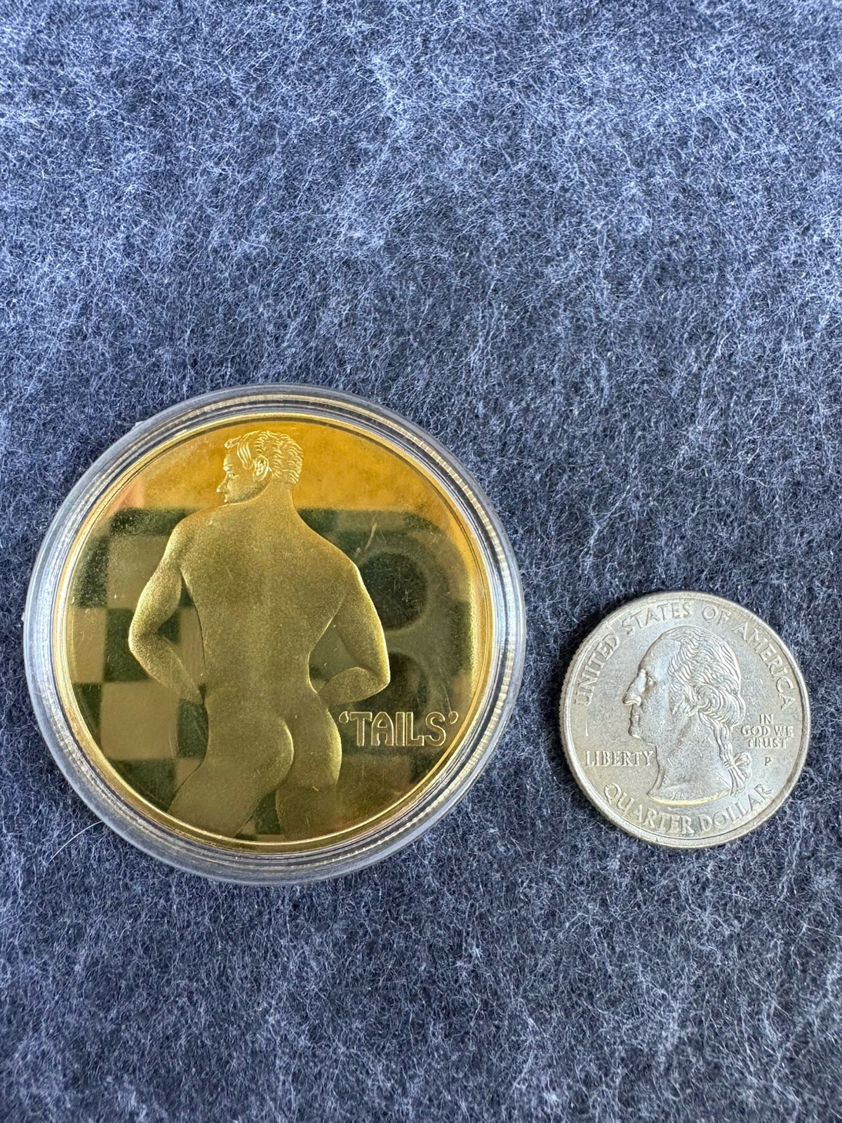 Funny Heads or Tails Novelty Coin Adult Humor Gag Gift Collectible Party