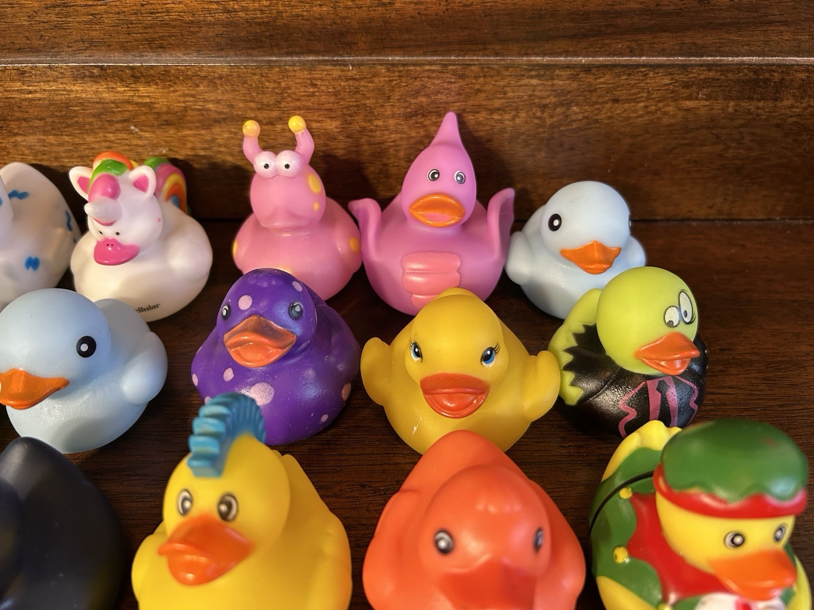 Lot of 28 Rubber Ducks Assorted Costumes Themes Holidays Jeep Bath Floaters 2+”