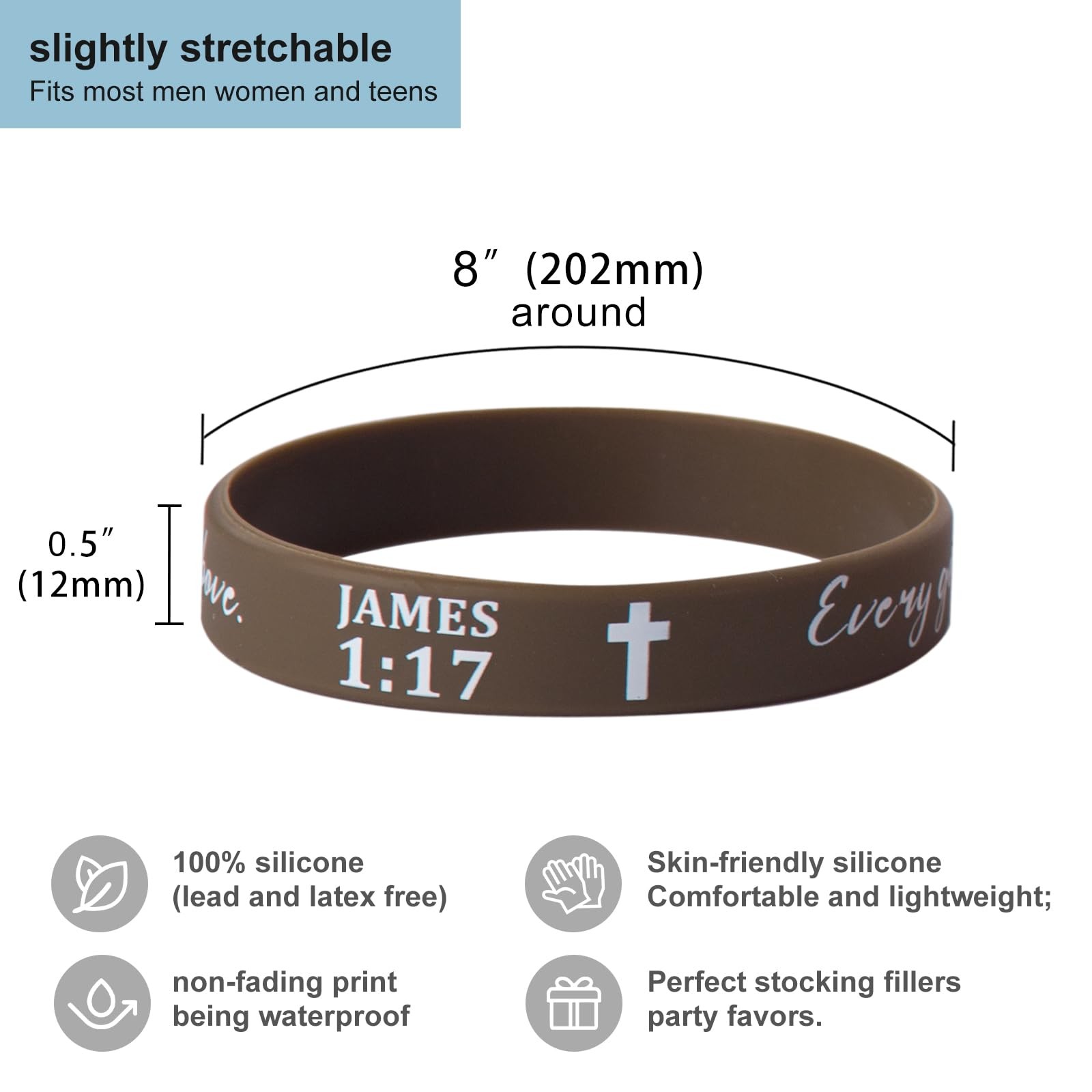 （20-pack Bible Verse Silicone Bracelets – Bulk Scripture Silicone Wristbands …