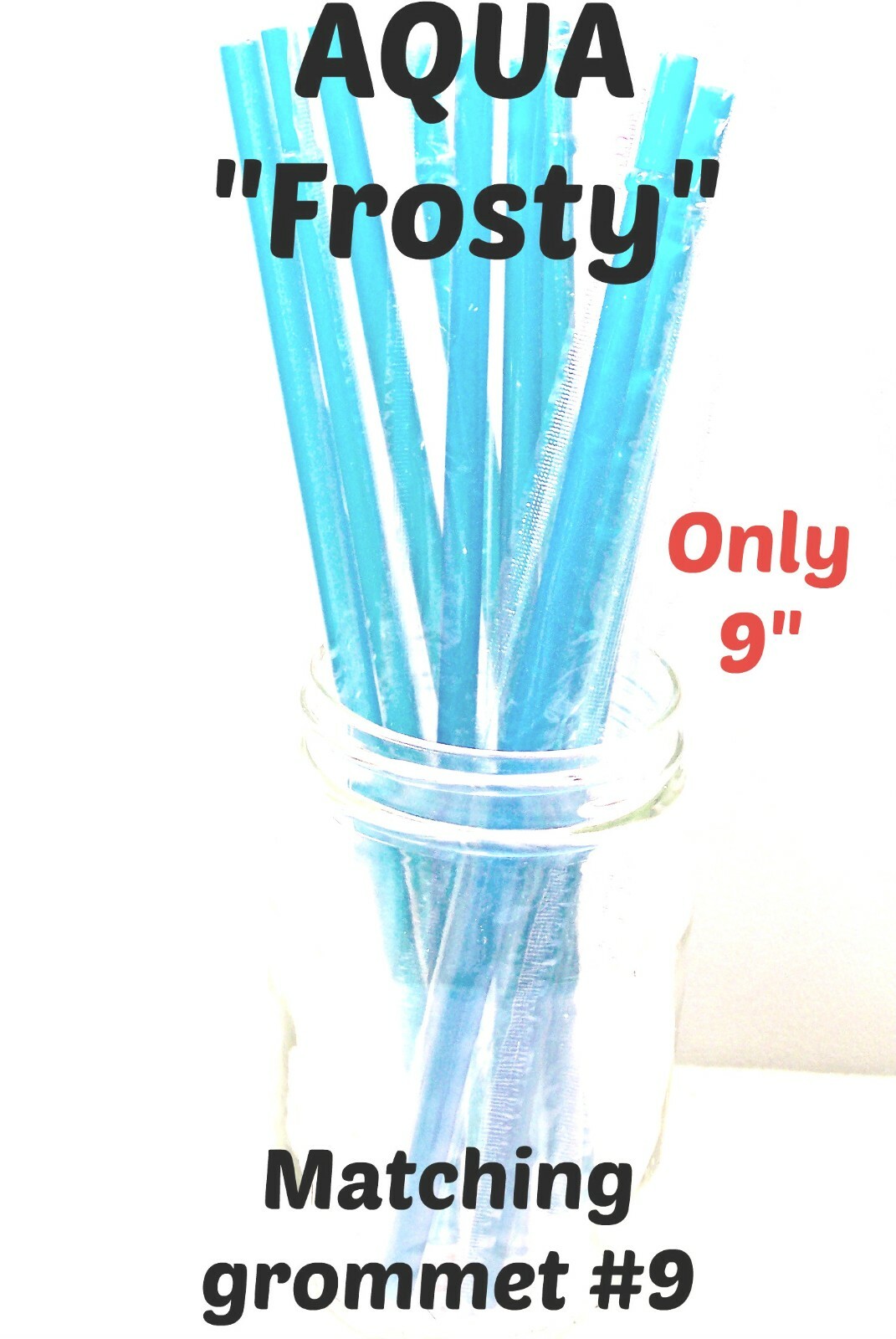 “FROSTY” STRAWS, 9/32″ X 9″ or 11″, Solid Frosty Colors, Reusable