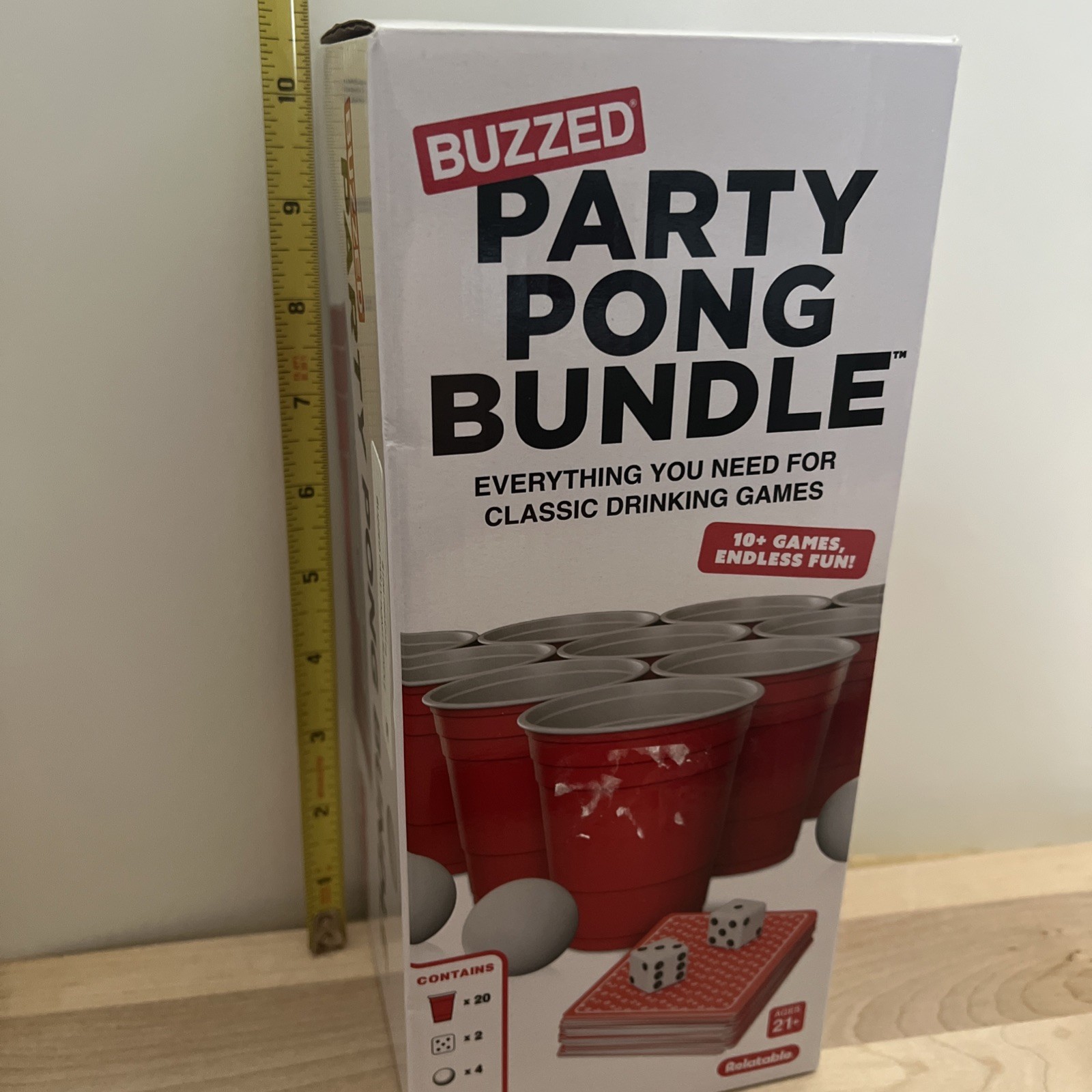 WHAT DO YOU MEME? Buzzed Party Pong Bundle – Outdoor and Indoor Drinking Game
