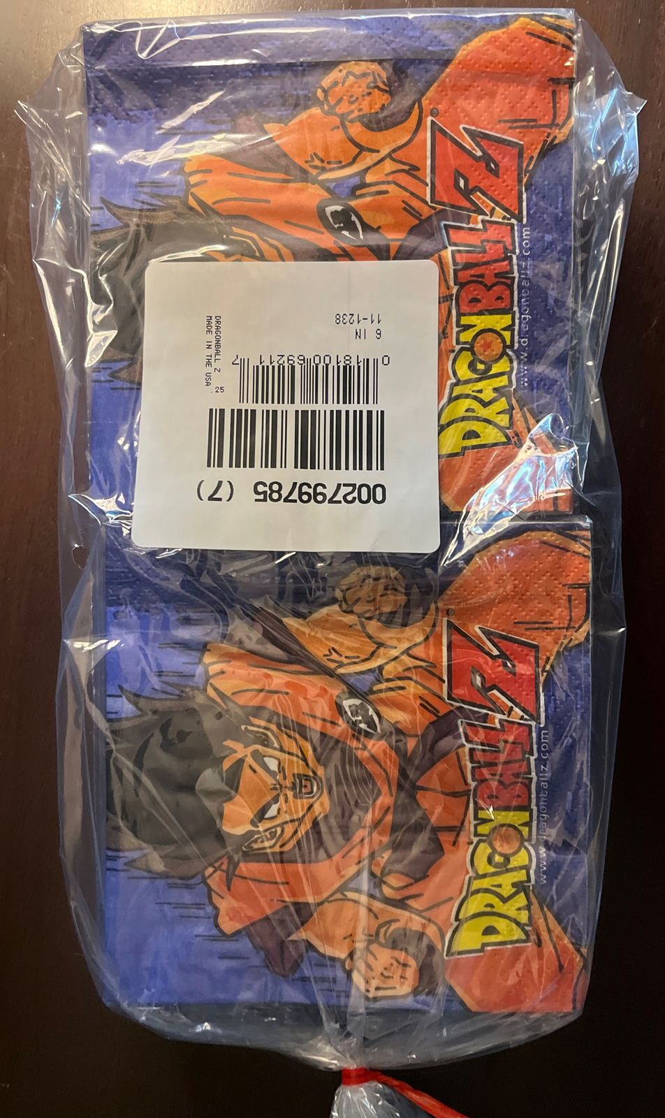Dragon Ball Z – Birthday Party Napkins 5″ Square (6 Pack- 16 per- 96 Total)