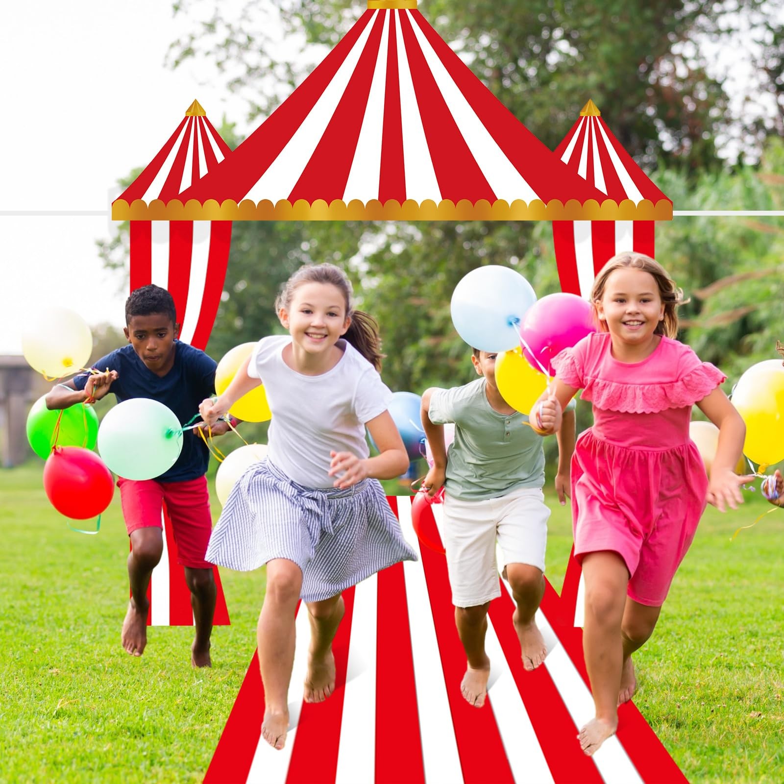 4 Pcs Carnival Circus Tent Decorations Carnival Entryway Door Party Decor Awn