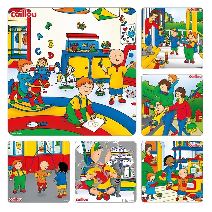 20 Caillou Stickers party favors teacher supply rewards 2.5″ x 2.5″