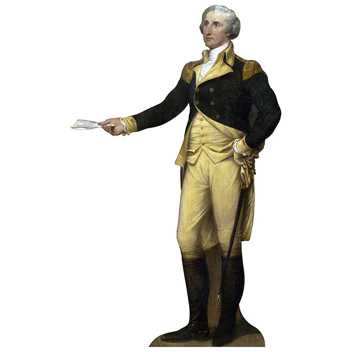 H25001V2 George Washington Cardboard Cutout Standup