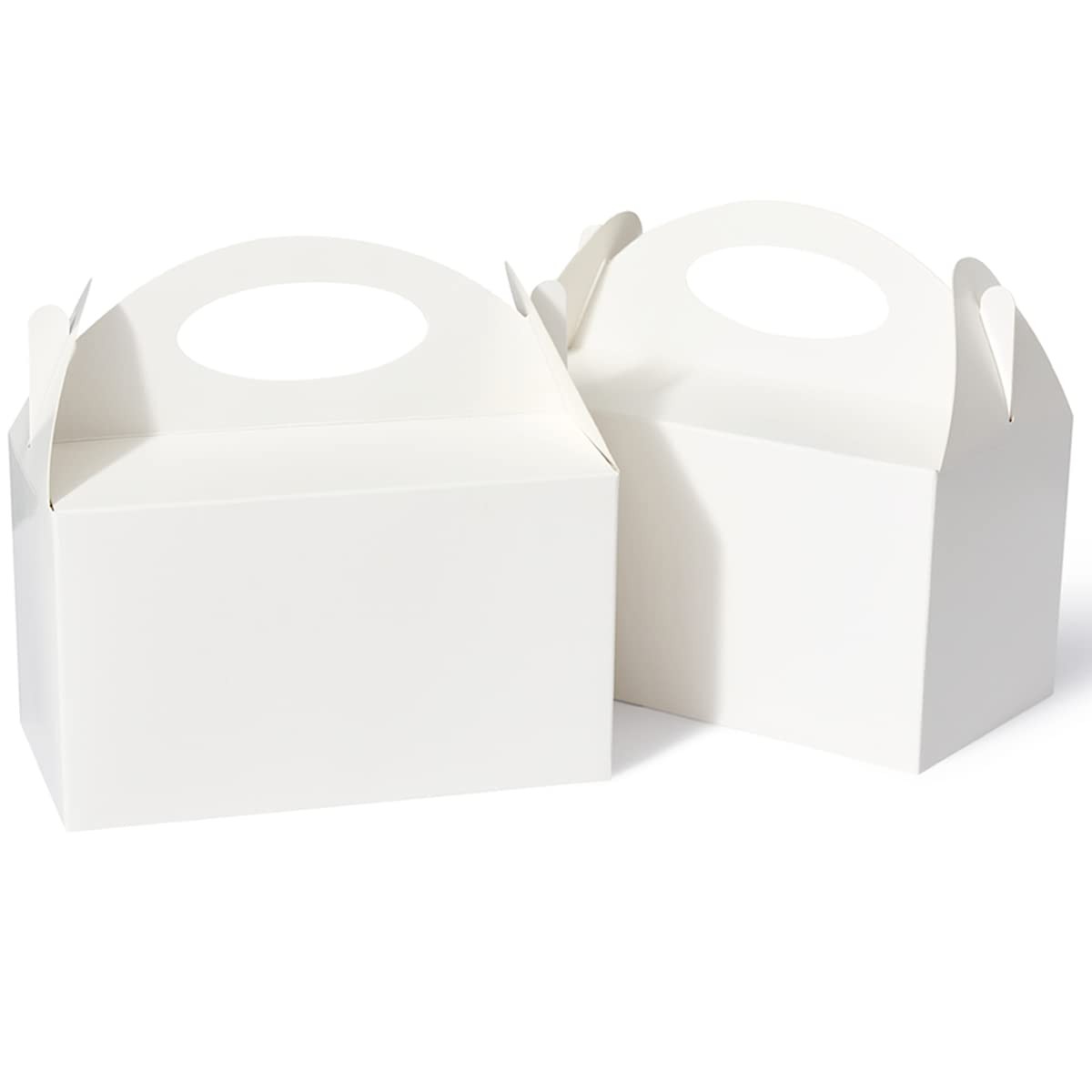 50 Pcs Party Treat Boxes 6 Inch Candy Boxes with Handle Party Favors Gable Boxes