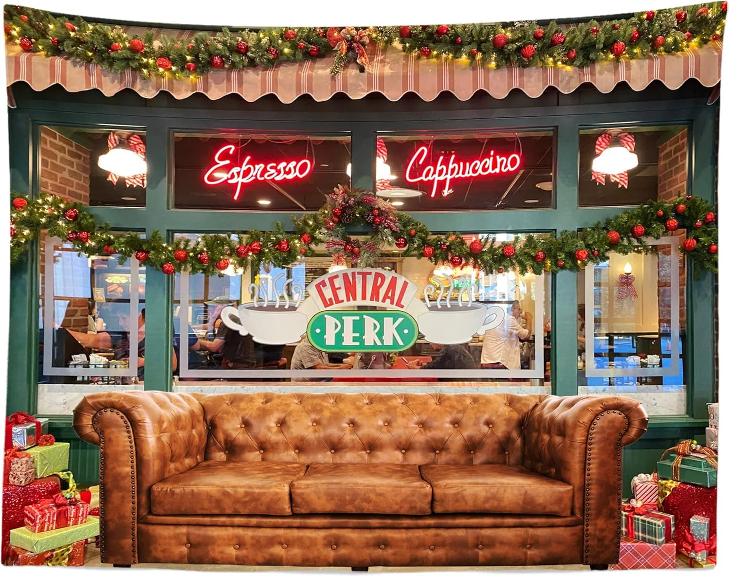 5x3ft Fabric Friends Backdrop for Photography Central Park Retro Pub Sofa Backgr