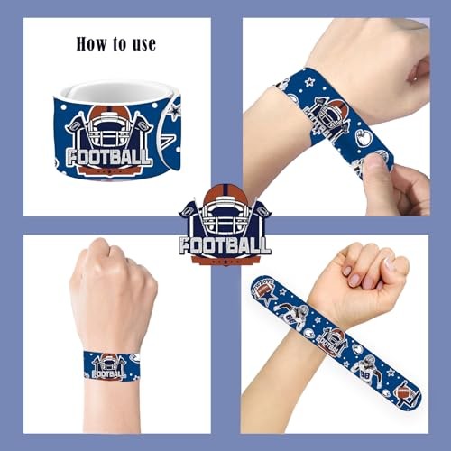 48PCS Cowboys Football Party Favors, 24PCS Dallas Soccer Silicone Stretch