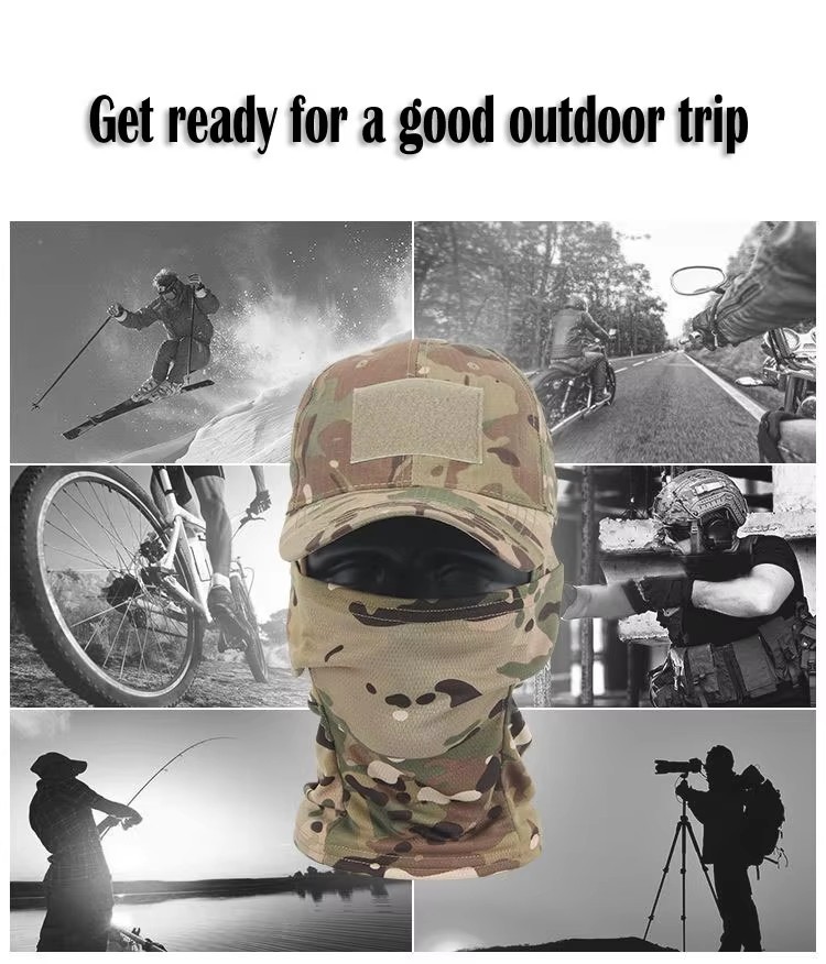 Outdoor Sun Protection Cap With Face Cover Breathable Hiking Fishing Hat