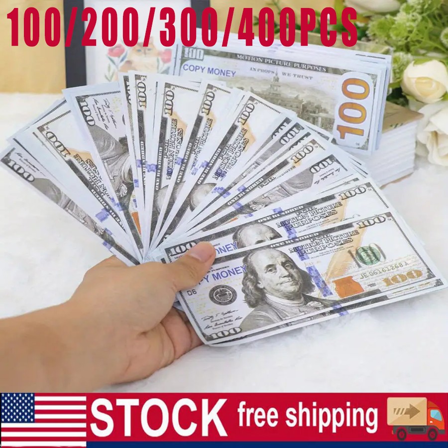 100-400PCS For Pretend Play Music Birthday Party Prop Fake Looks Best Toys Money
