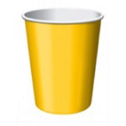 Solid Paper Cups 9 oz Red Blue Yellow Green Purple Pink Lavender Black Magenta